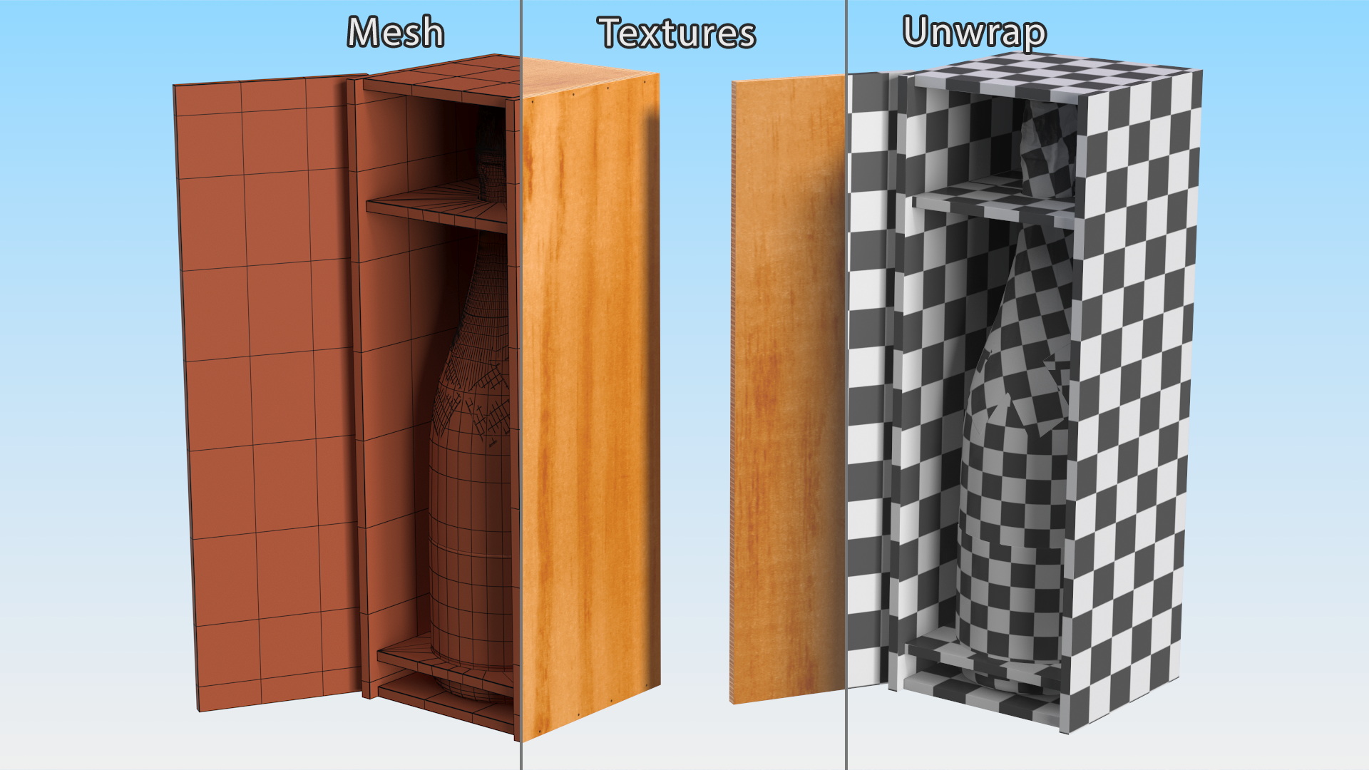 3D Luxurious Champagne in Wooden Box model