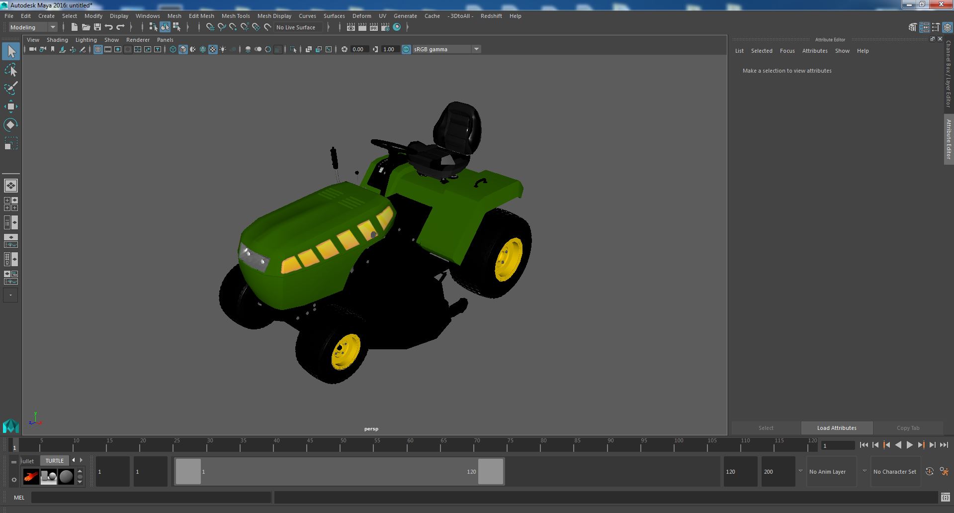 Riding Lawn Mower 3D