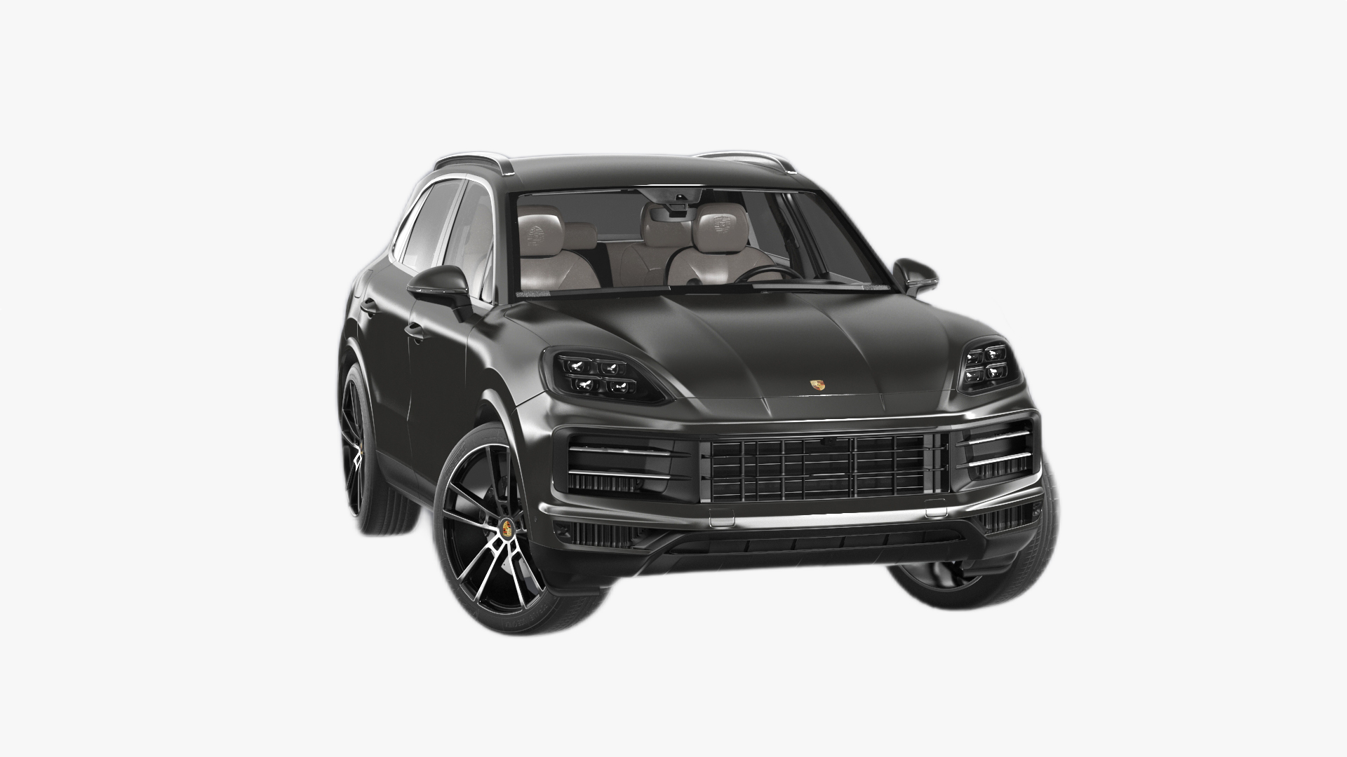 3D model 2024 Porsche Cayenne E-Hybrid Gray Rigged for Maya