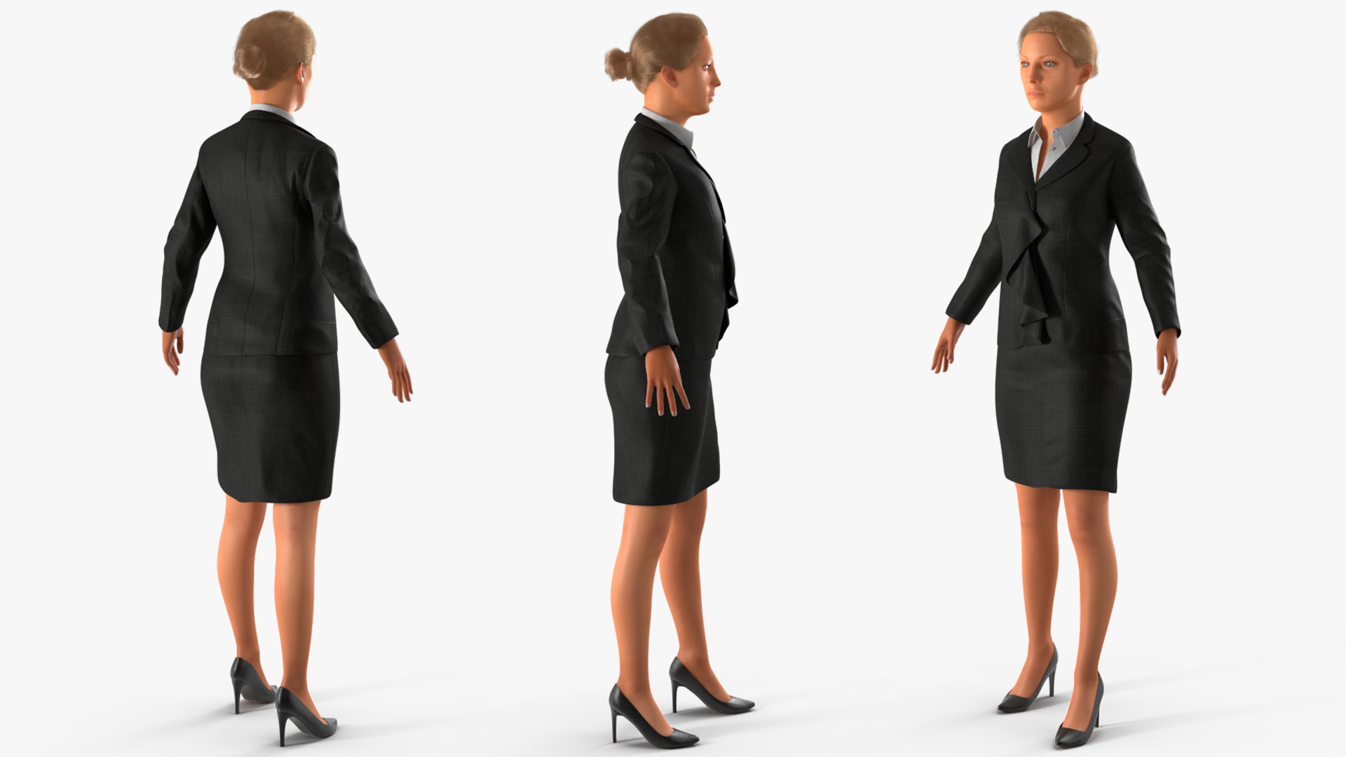 3D Professional Businesswoman Rigged model