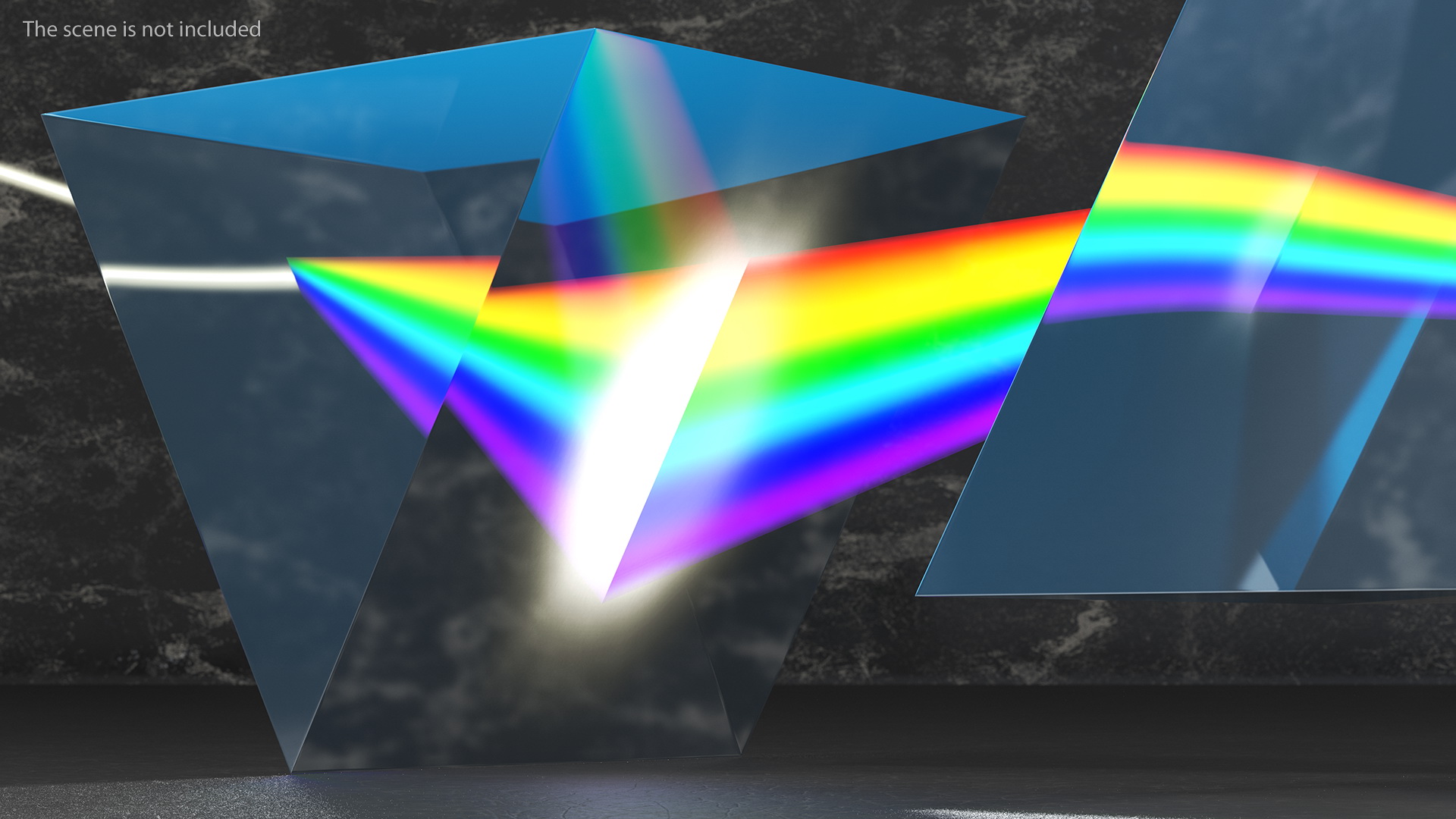 Inverted Prisms Light Spectrum Recombination 3D model