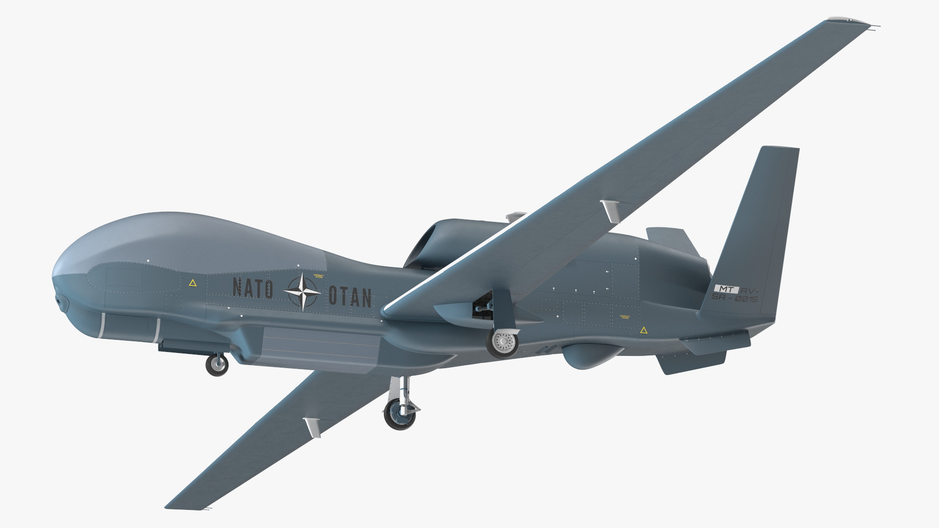RQ-4D Phoenix Global Hawk Drone Rigged for Cinema 4D 3D