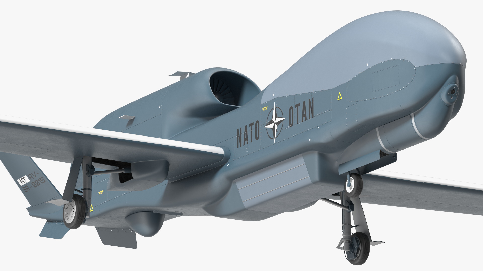 RQ-4D Phoenix Global Hawk Drone Rigged for Cinema 4D 3D
