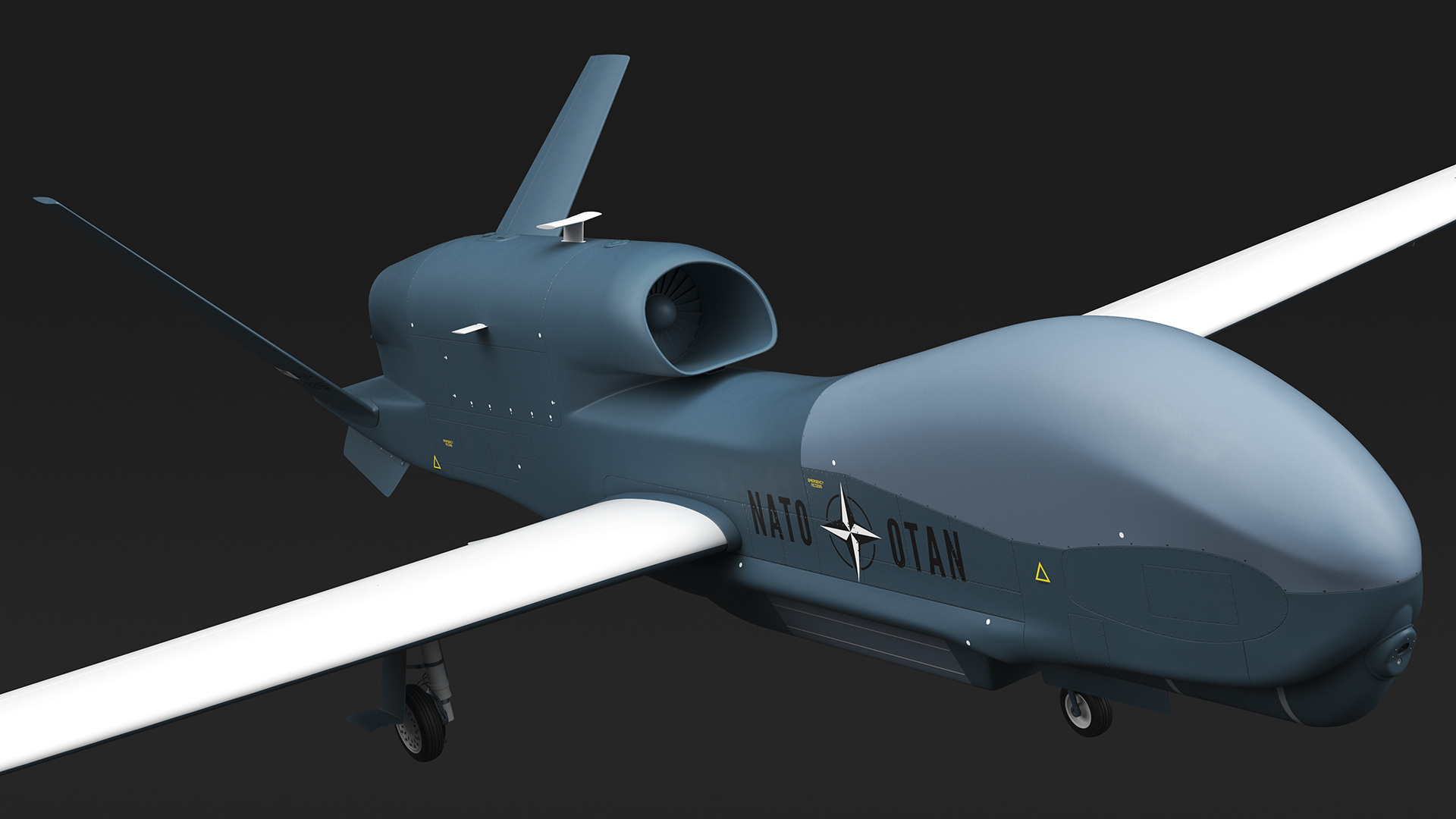 RQ-4D Phoenix Global Hawk Drone Rigged for Cinema 4D 3D