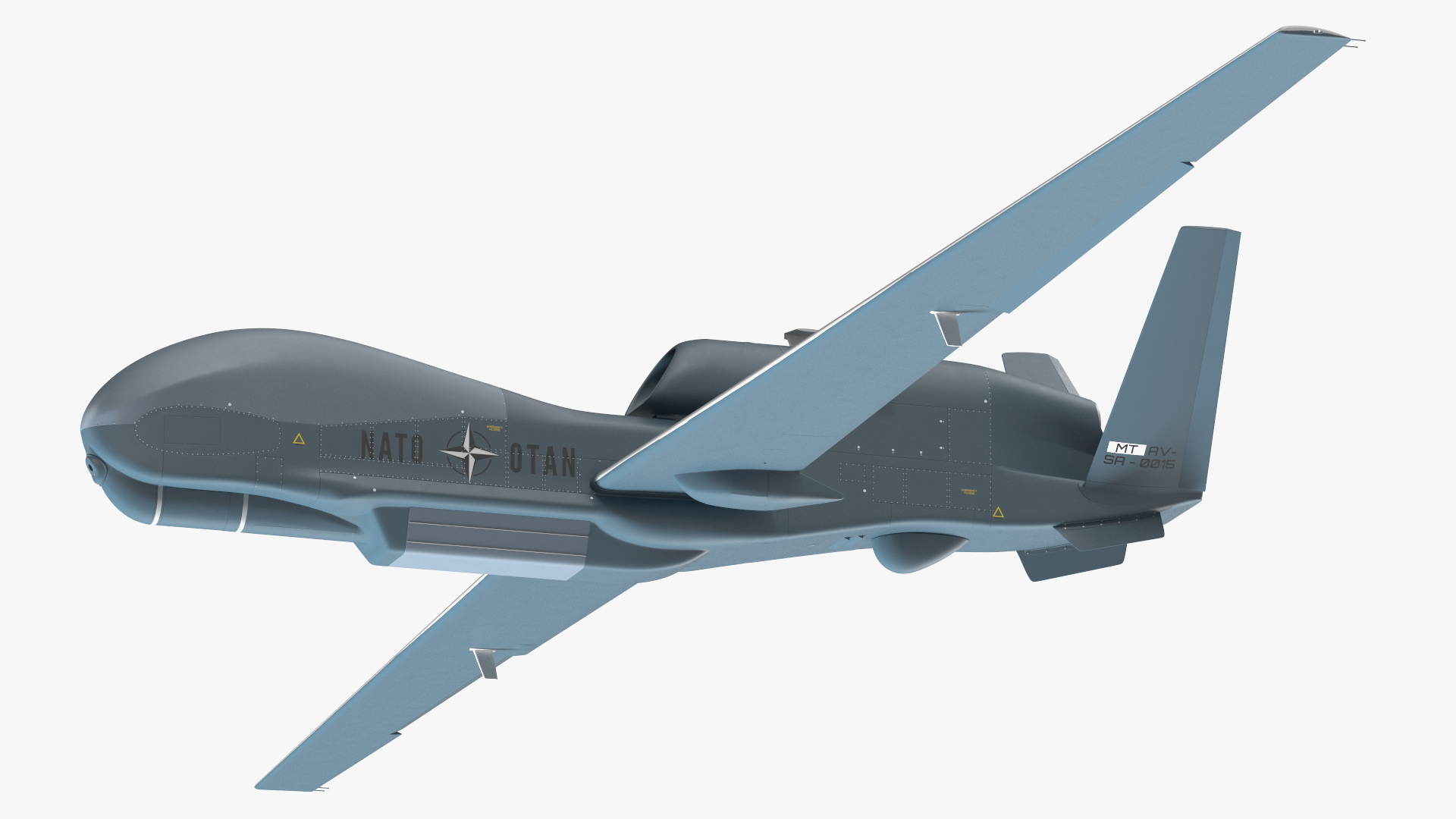 RQ-4D Phoenix Global Hawk Drone Rigged for Cinema 4D 3D