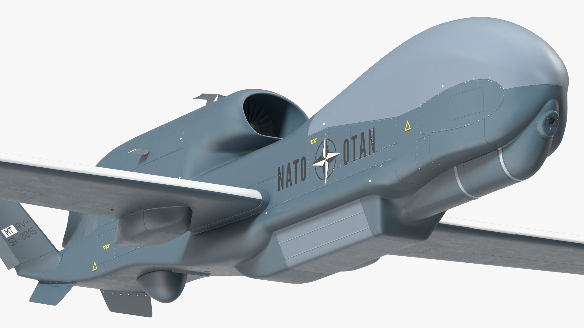 RQ-4D Phoenix Global Hawk Drone Rigged for Cinema 4D 3D