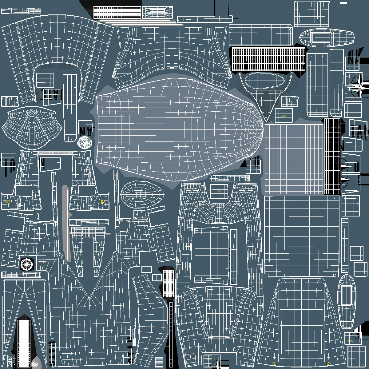 RQ-4D Phoenix Global Hawk Drone Rigged for Cinema 4D 3D