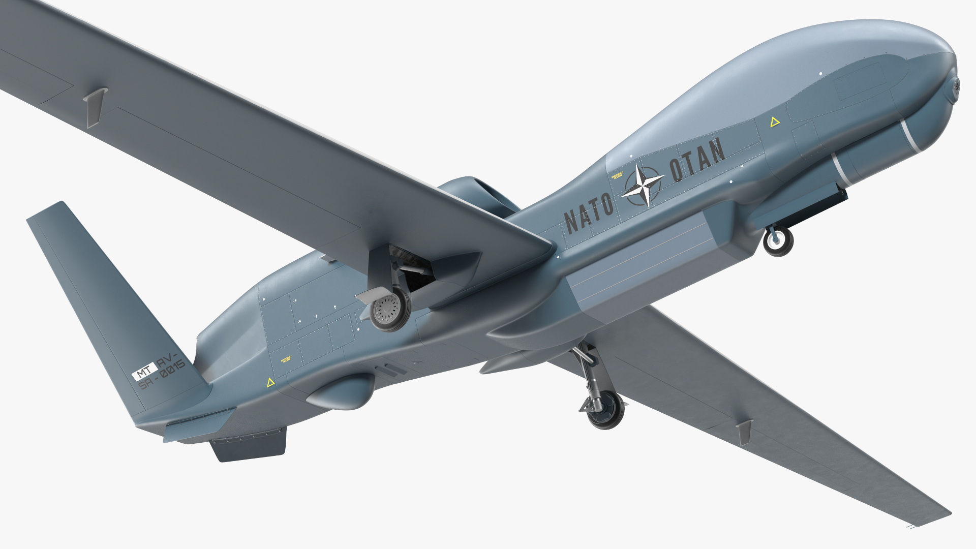 RQ-4D Phoenix Global Hawk Drone Rigged for Cinema 4D 3D