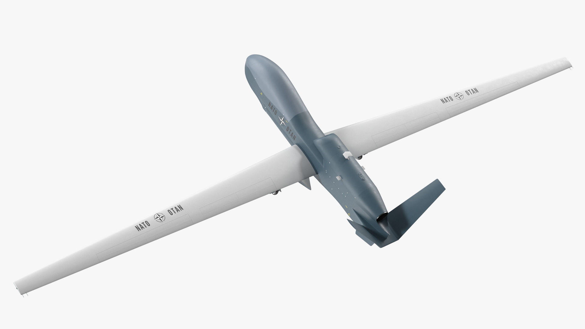 RQ-4D Phoenix Global Hawk Drone Rigged for Cinema 4D 3D