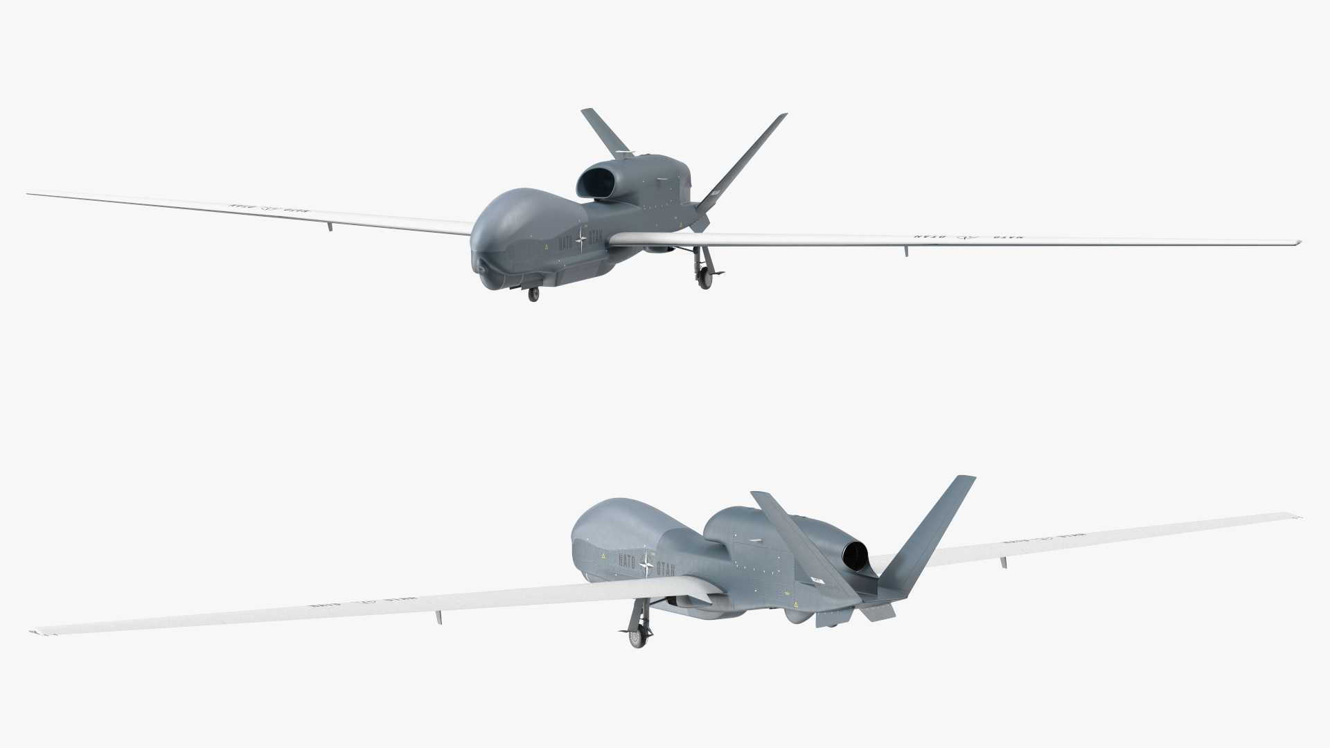 RQ-4D Phoenix Global Hawk Drone Rigged for Cinema 4D 3D