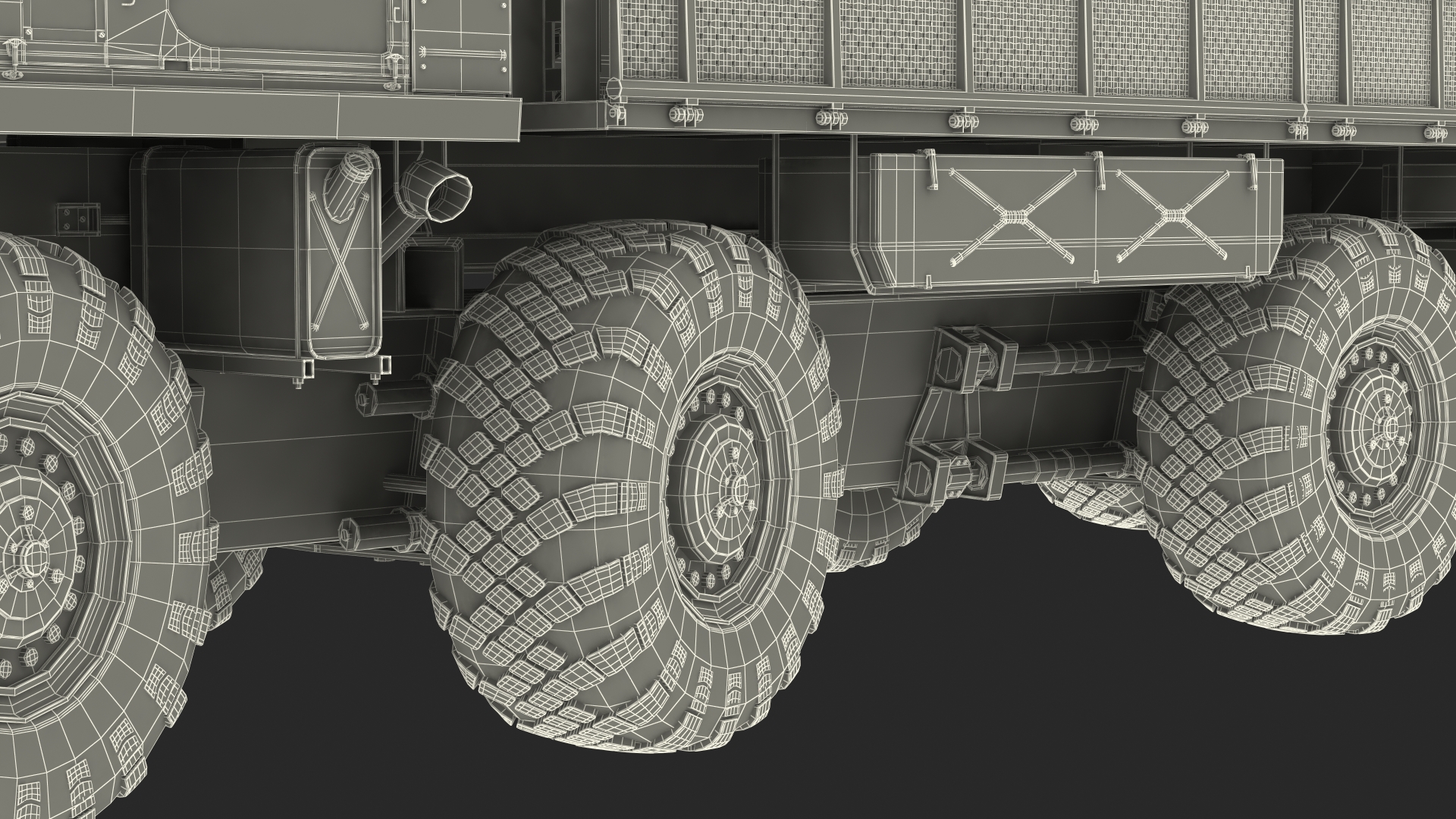 MAZ 7310 Transport Vehicle with Crane Rigged 3D model