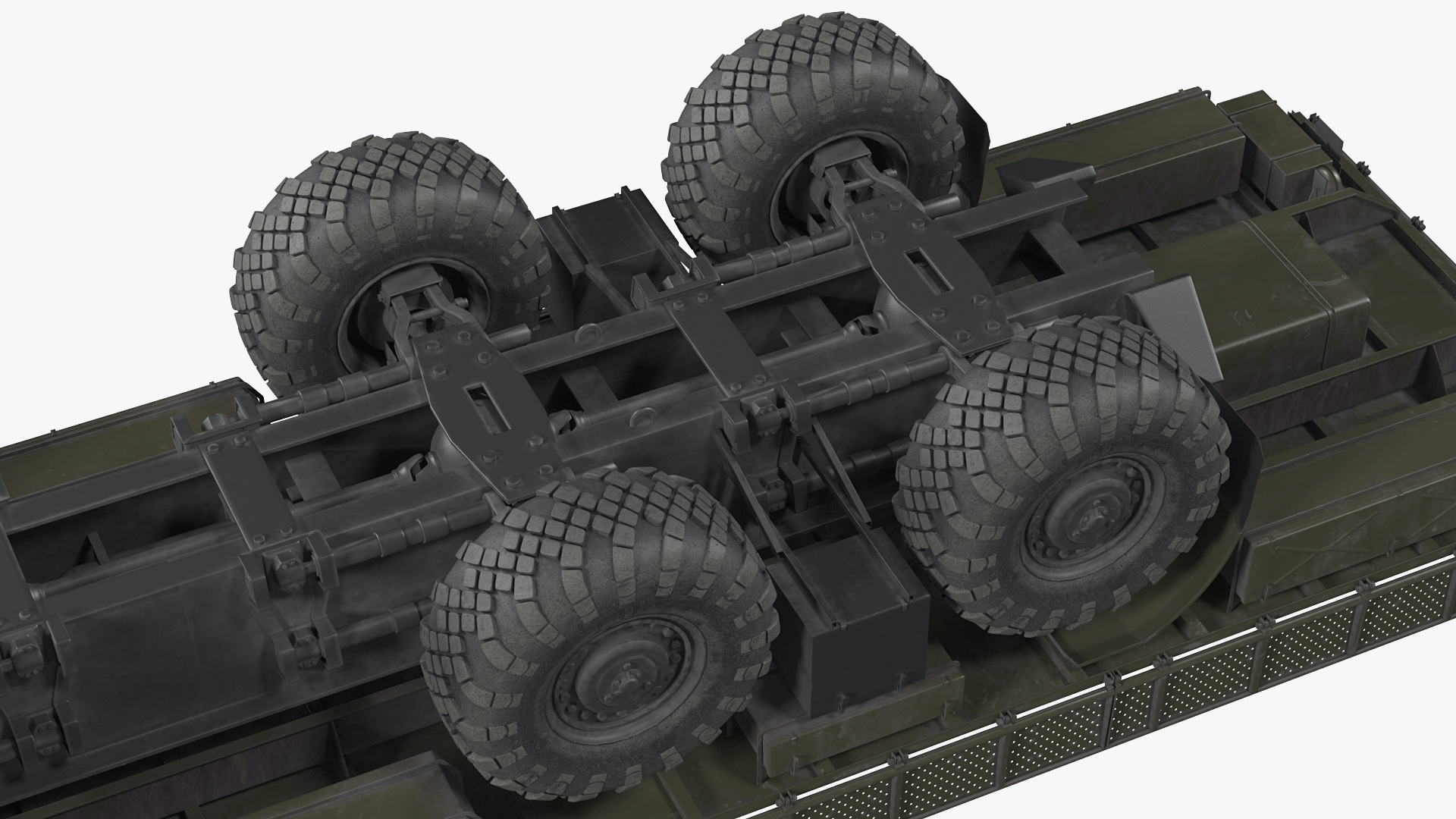 MAZ 7310 Transport Vehicle with Crane Rigged 3D model