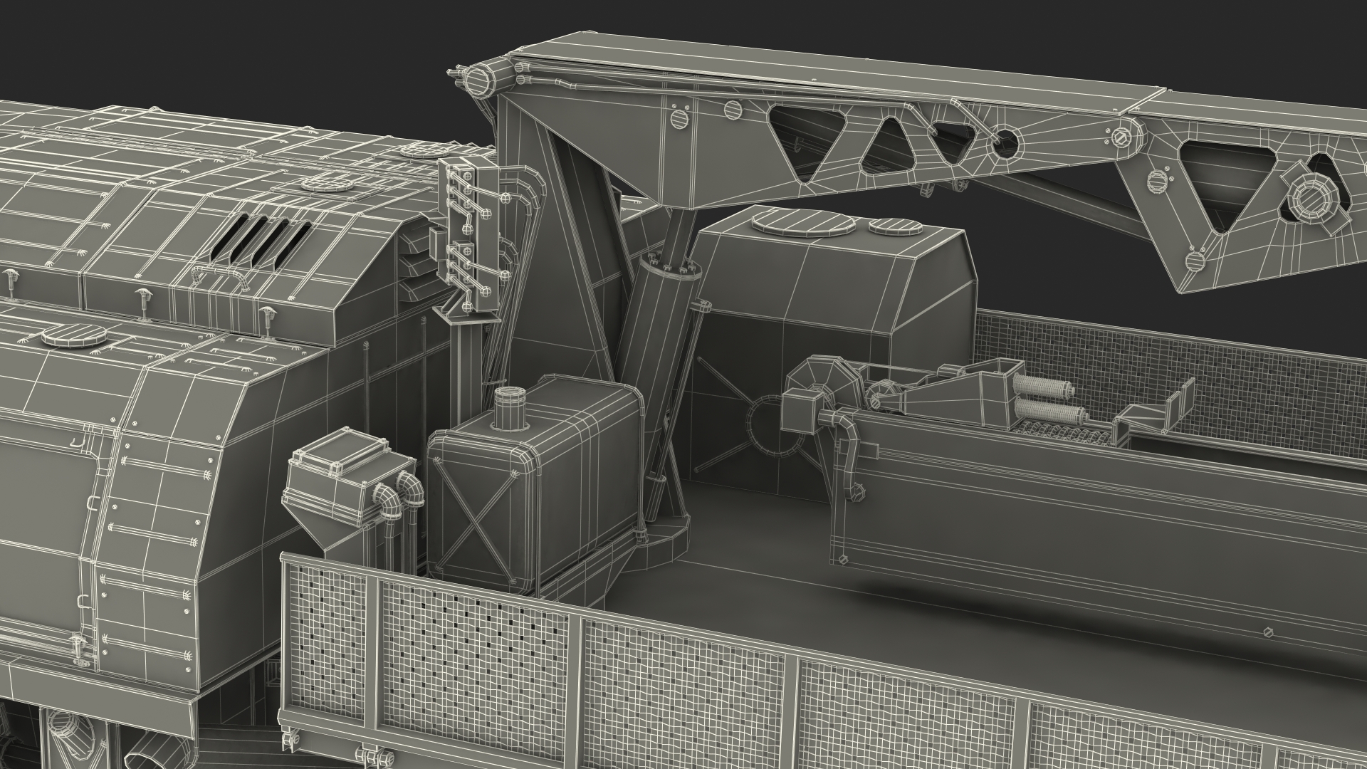 MAZ 7310 Transport Vehicle with Crane Rigged 3D model