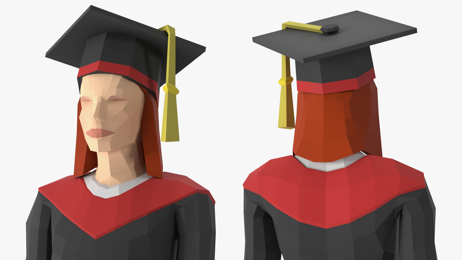 Student Low Poly Rigged for Maya 3D