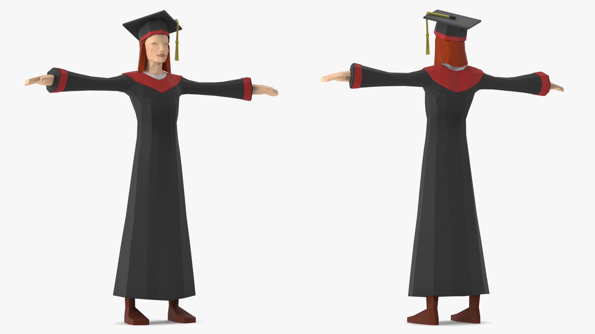 Student Low Poly Rigged for Maya 3D