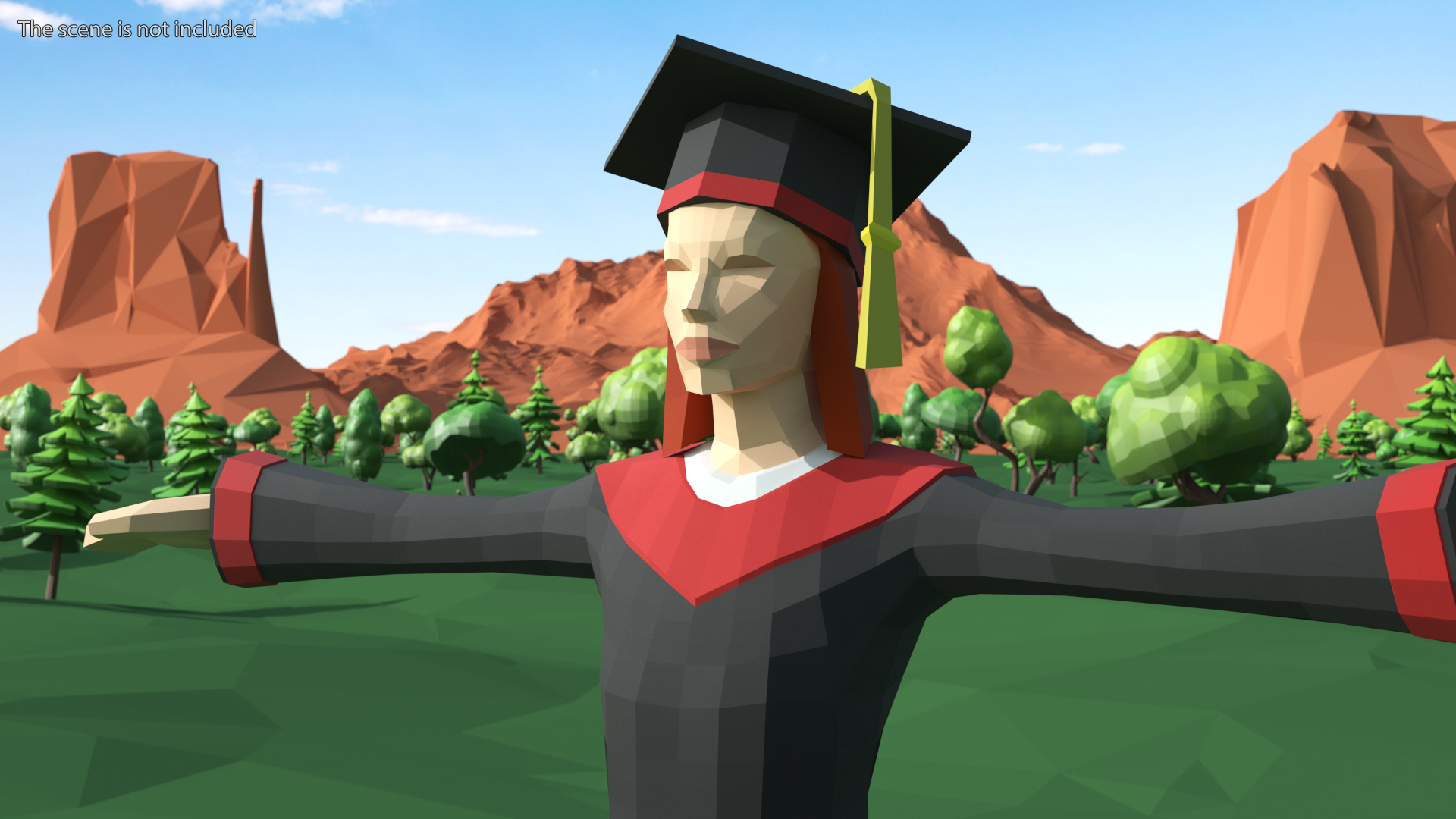 Student Low Poly Rigged for Maya 3D