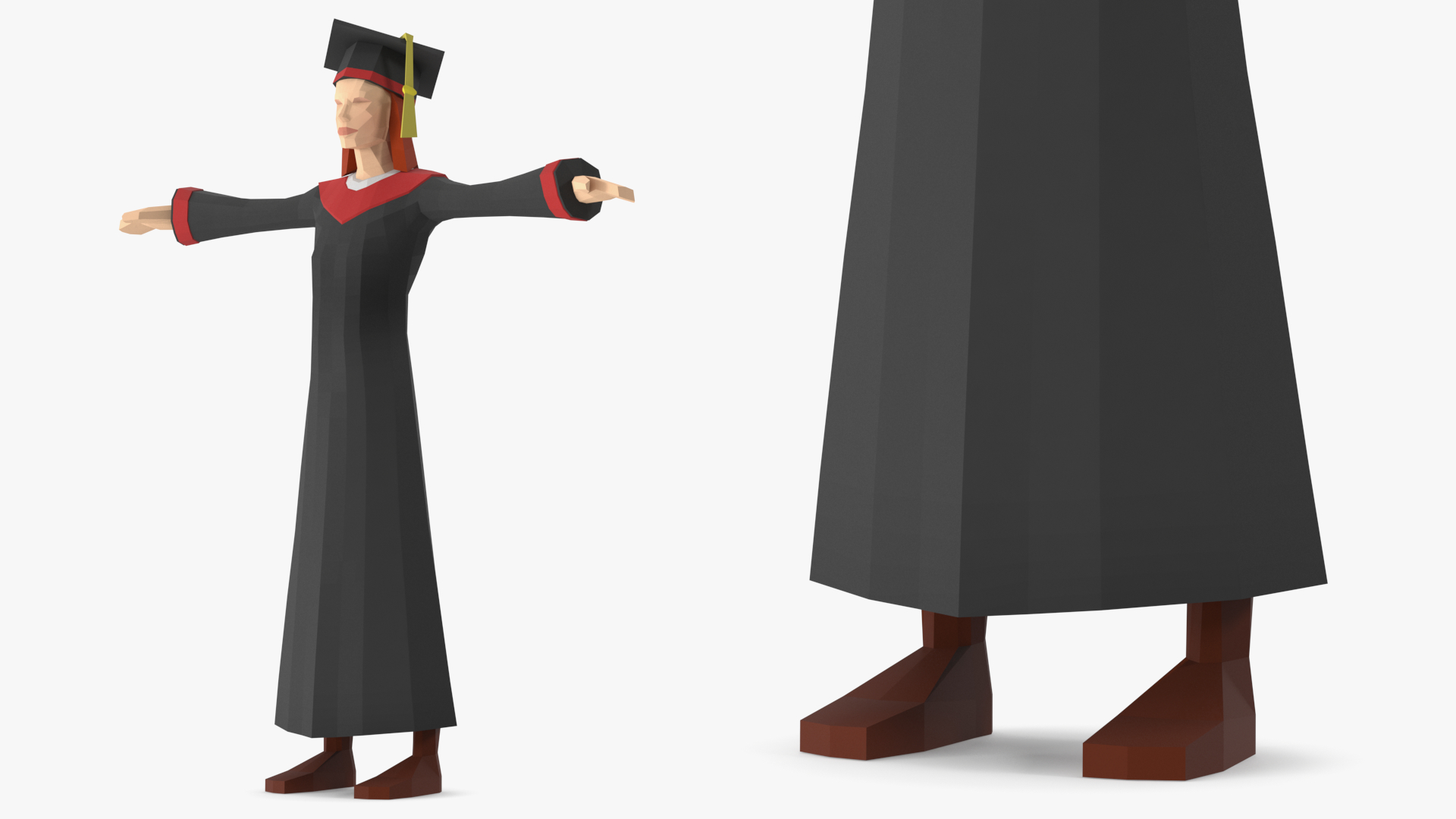 Student Low Poly Rigged for Maya 3D