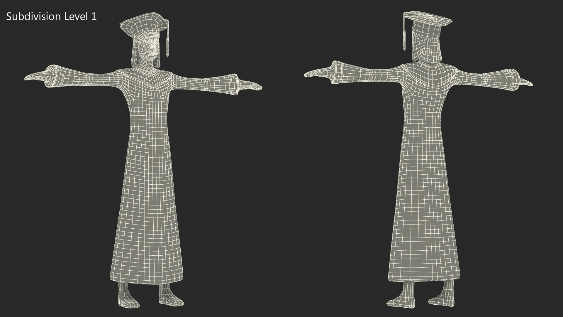 Student Low Poly Rigged for Maya 3D