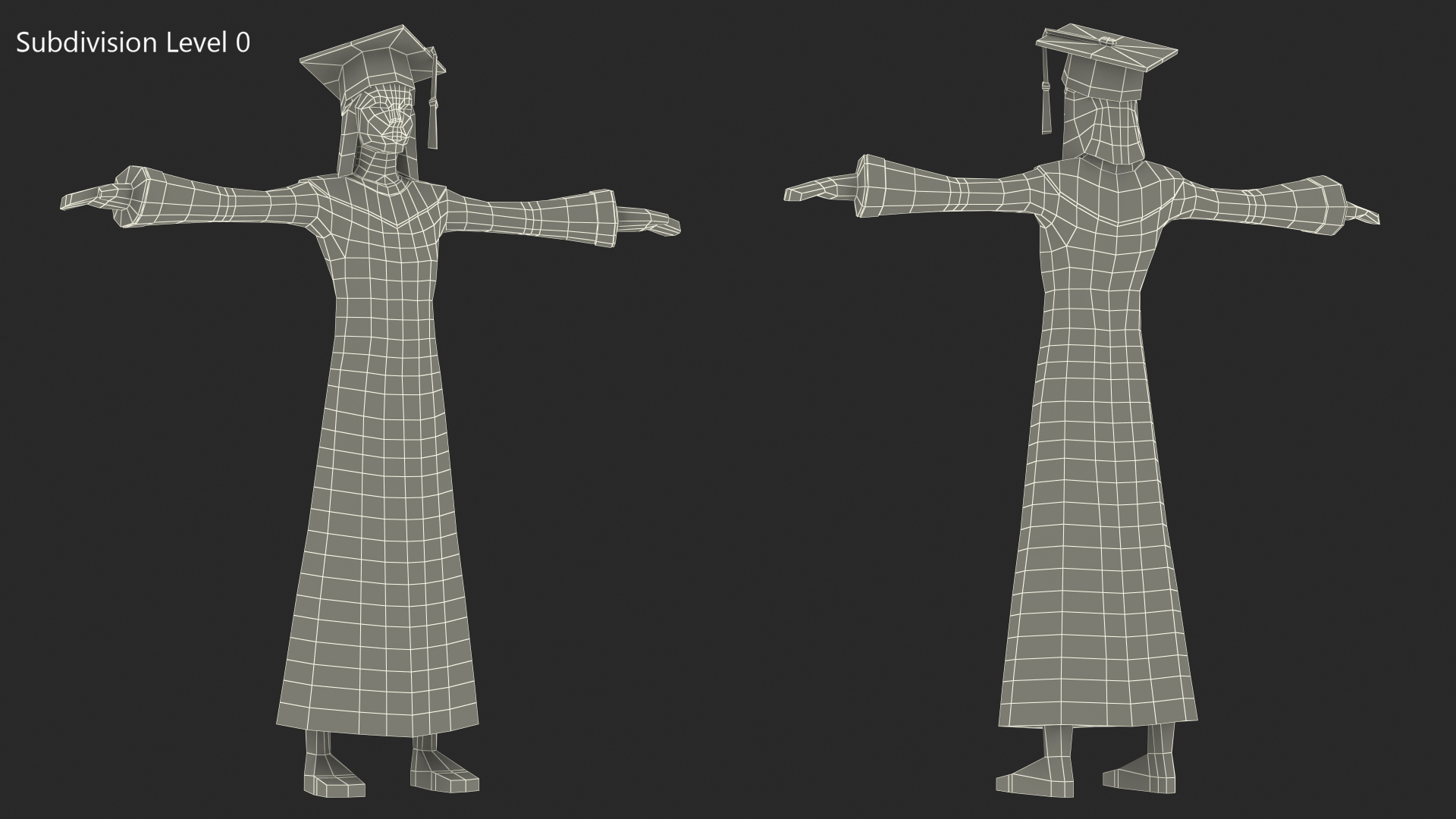 Student Low Poly Rigged for Maya 3D