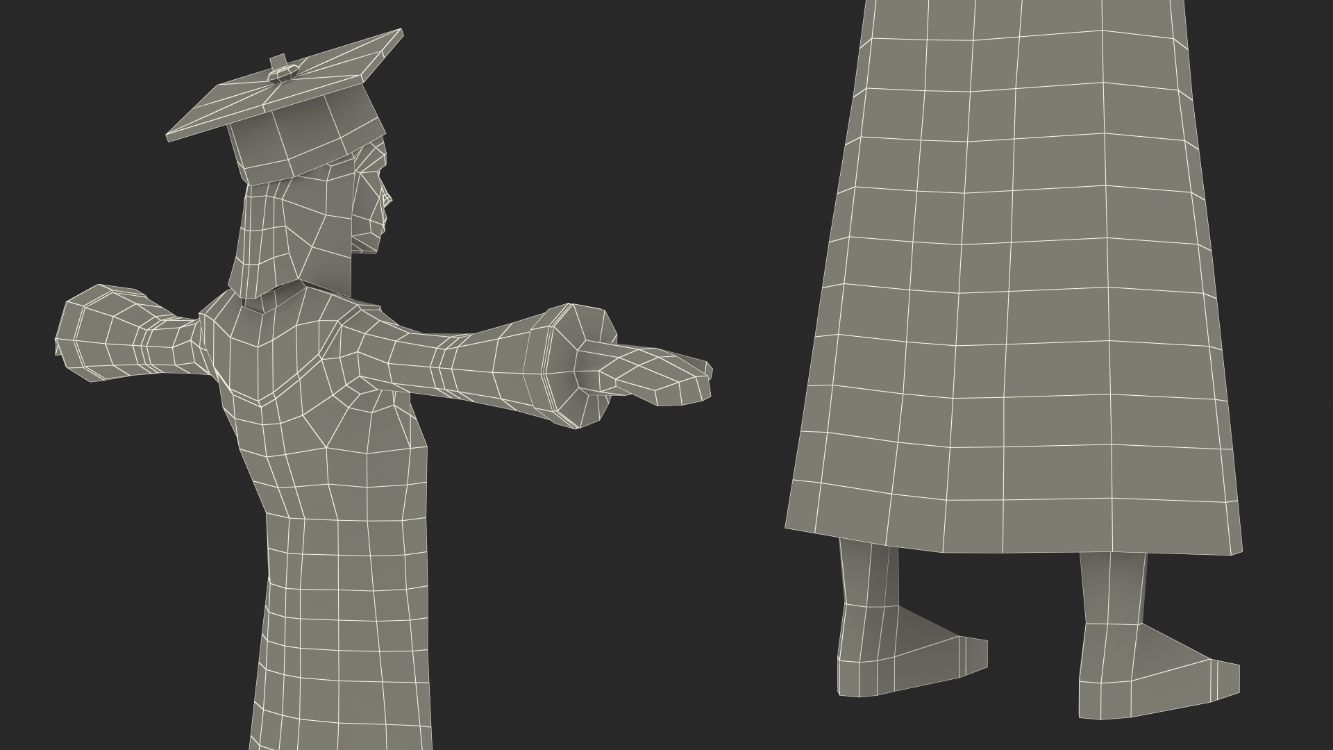 Student Low Poly Rigged for Maya 3D
