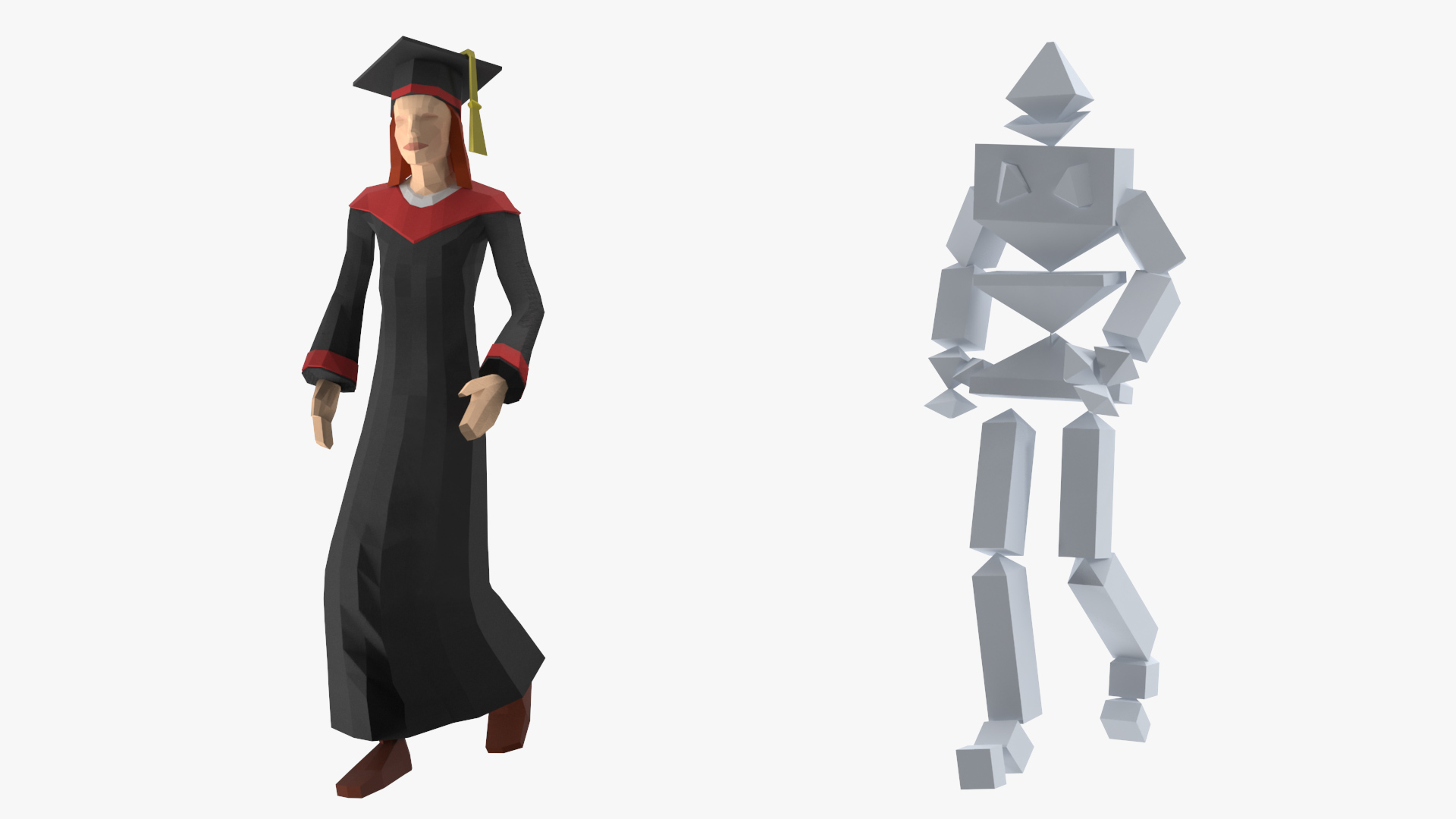 Student Low Poly Rigged for Maya 3D