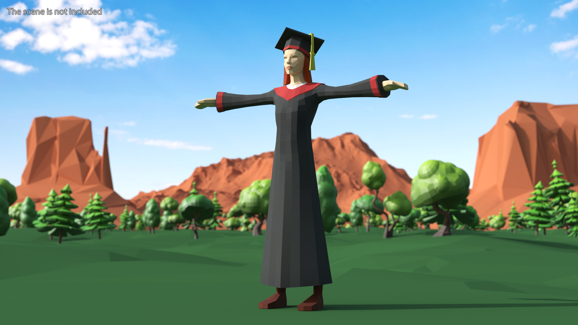 Student Low Poly Rigged for Maya 3D