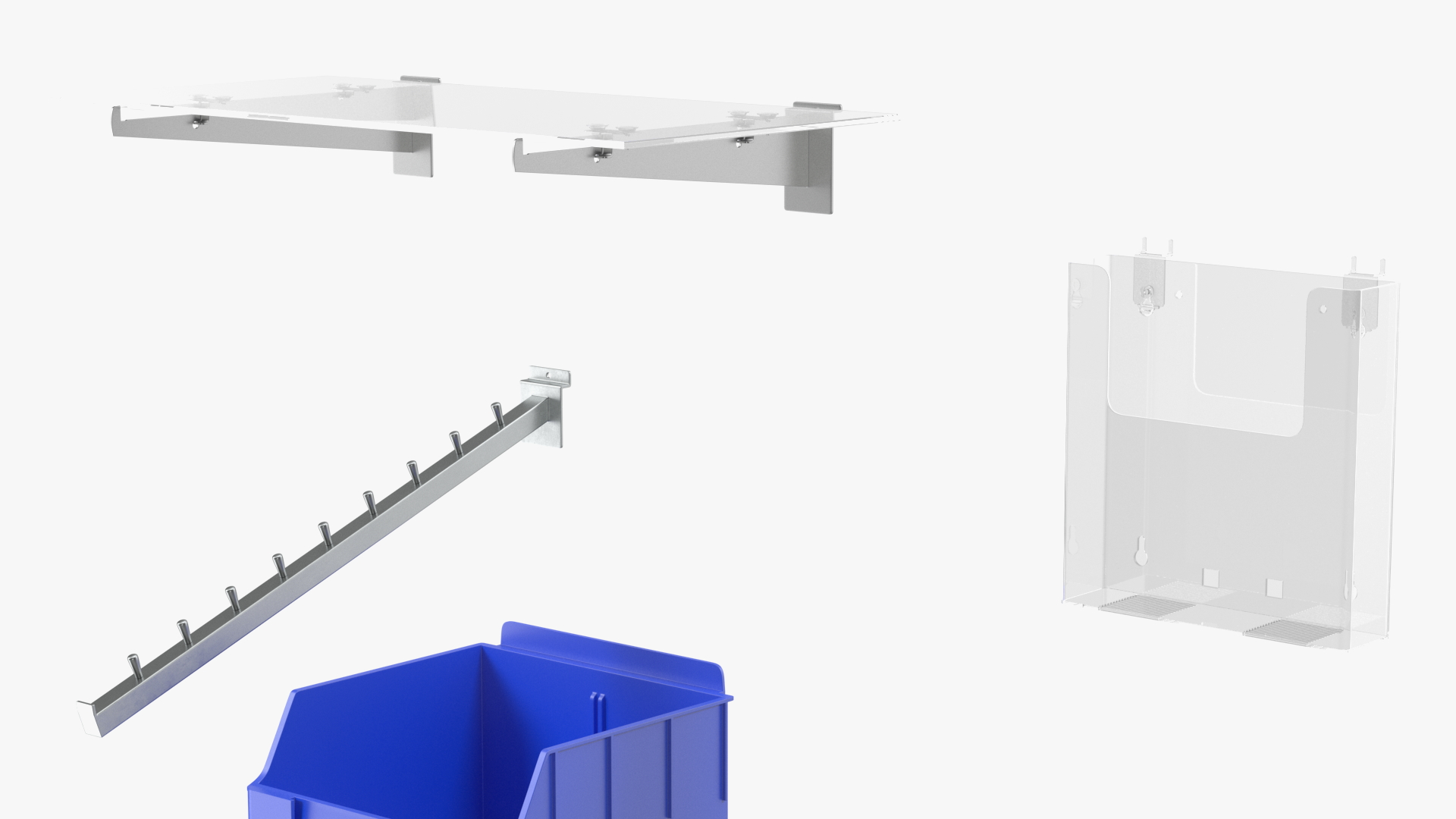 3D model Slatwall Accessories