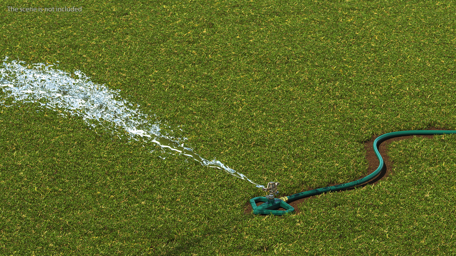 3D Impact Lawn Sprinkler with Water Spray model