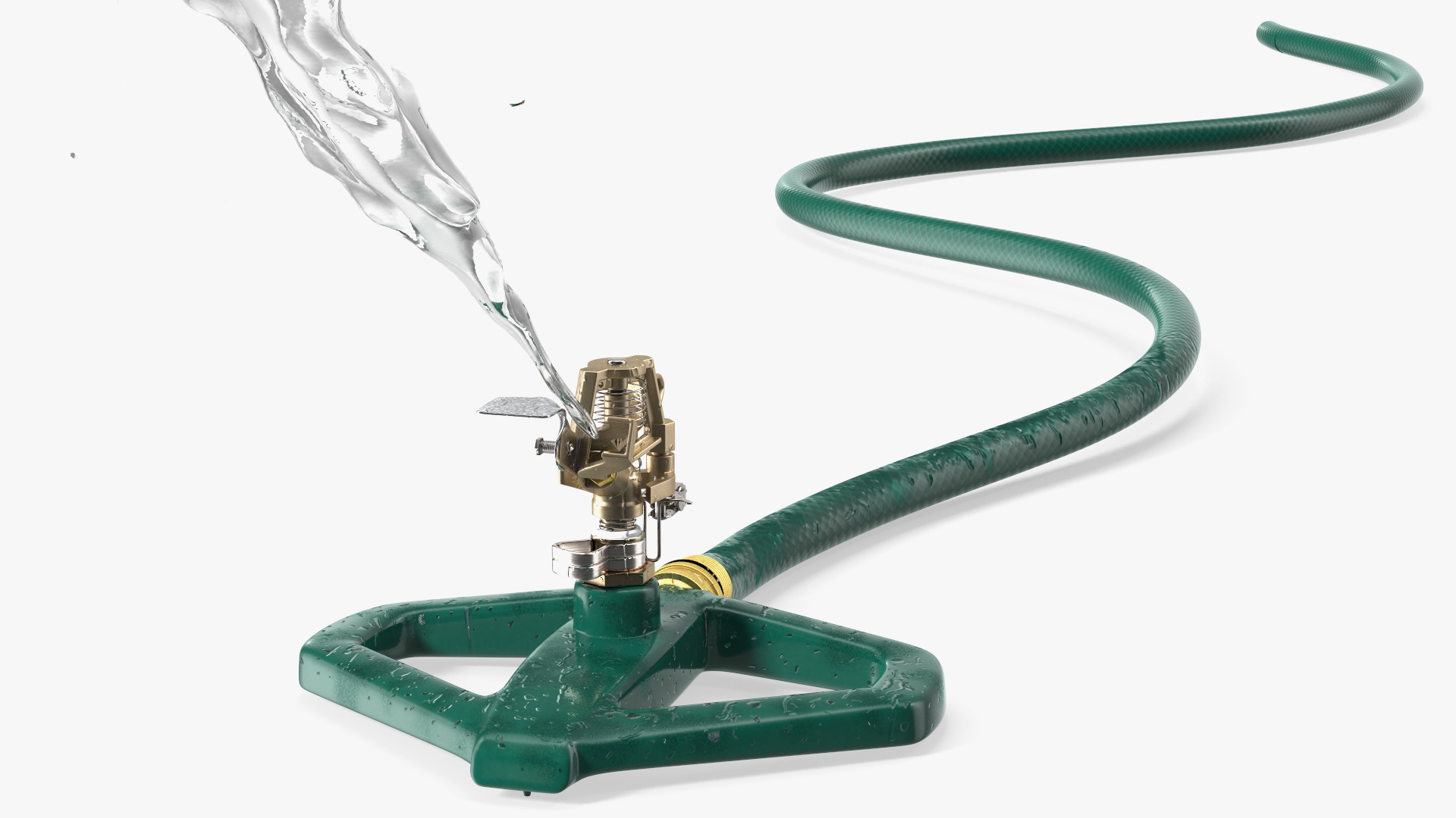 3D Impact Lawn Sprinkler with Water Spray model