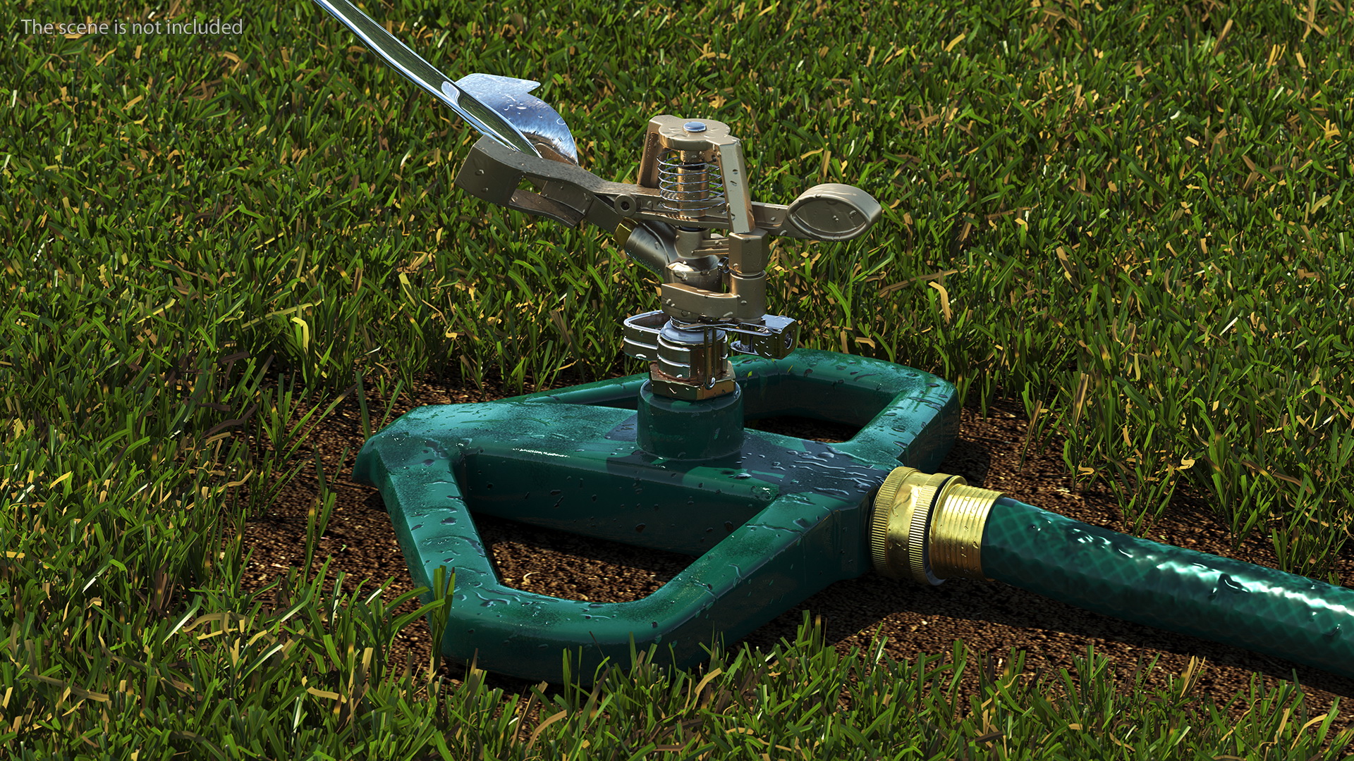 3D Impact Lawn Sprinkler with Water Spray model