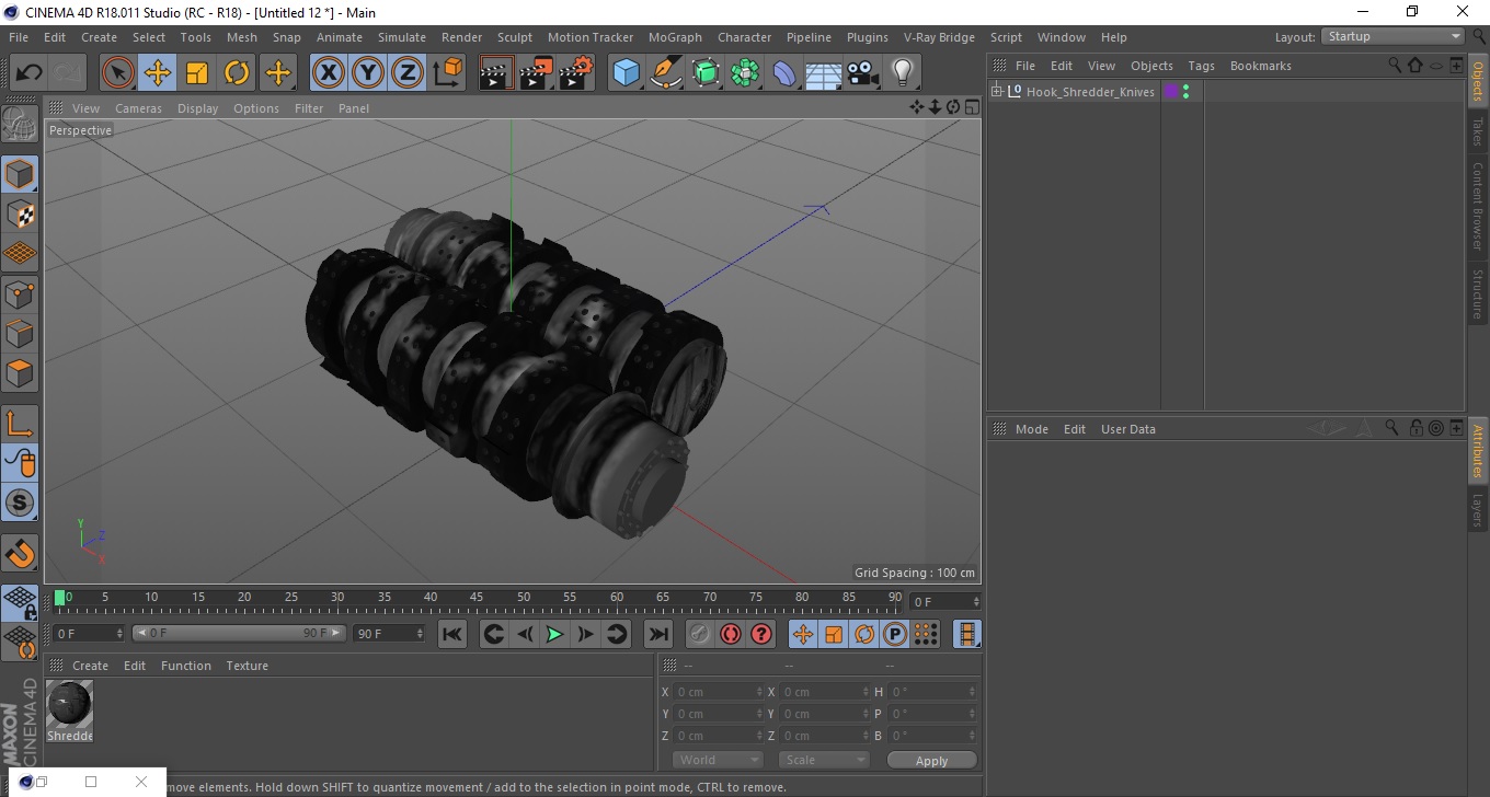 3D model Hook Shredder Knives