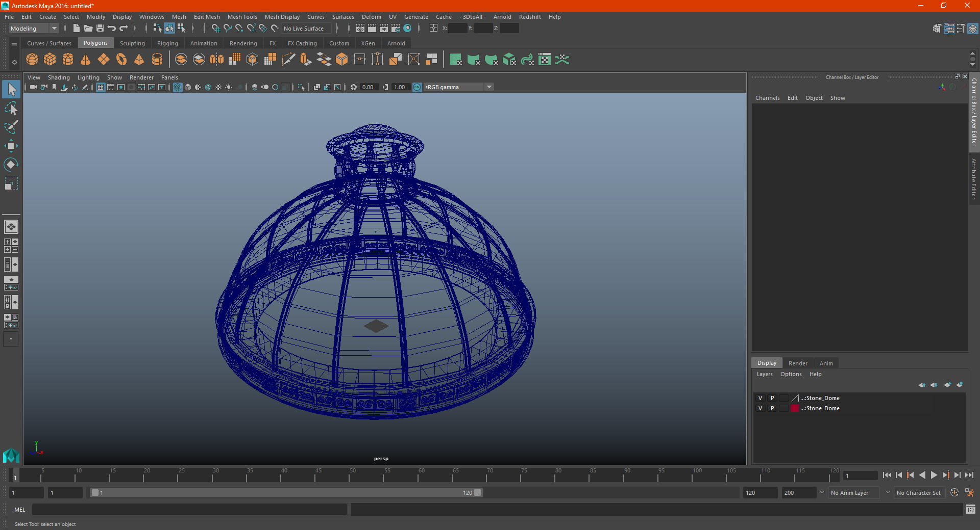 3D model Stone Dome