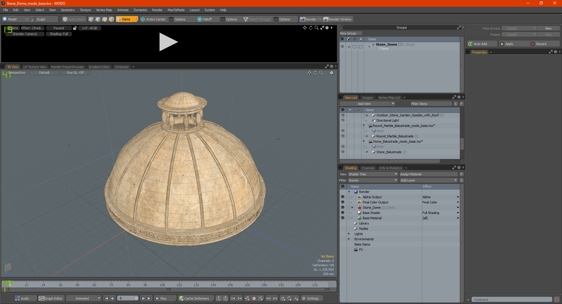 3D model Stone Dome