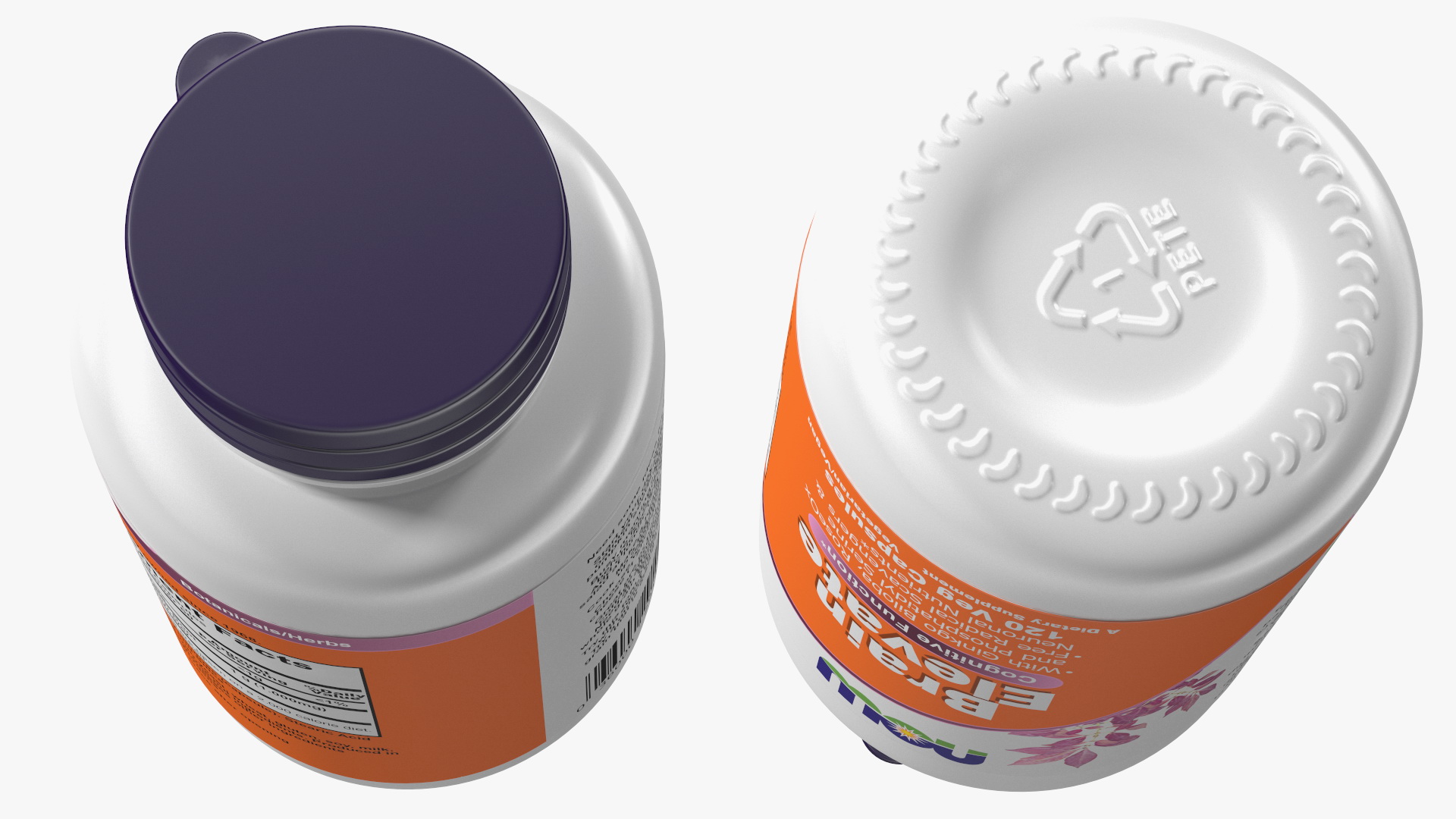 3D Brain Elevate 120 Vcaps Container model