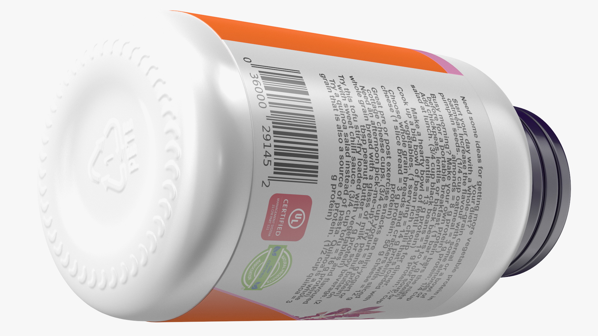 3D Brain Elevate 120 Vcaps Container model