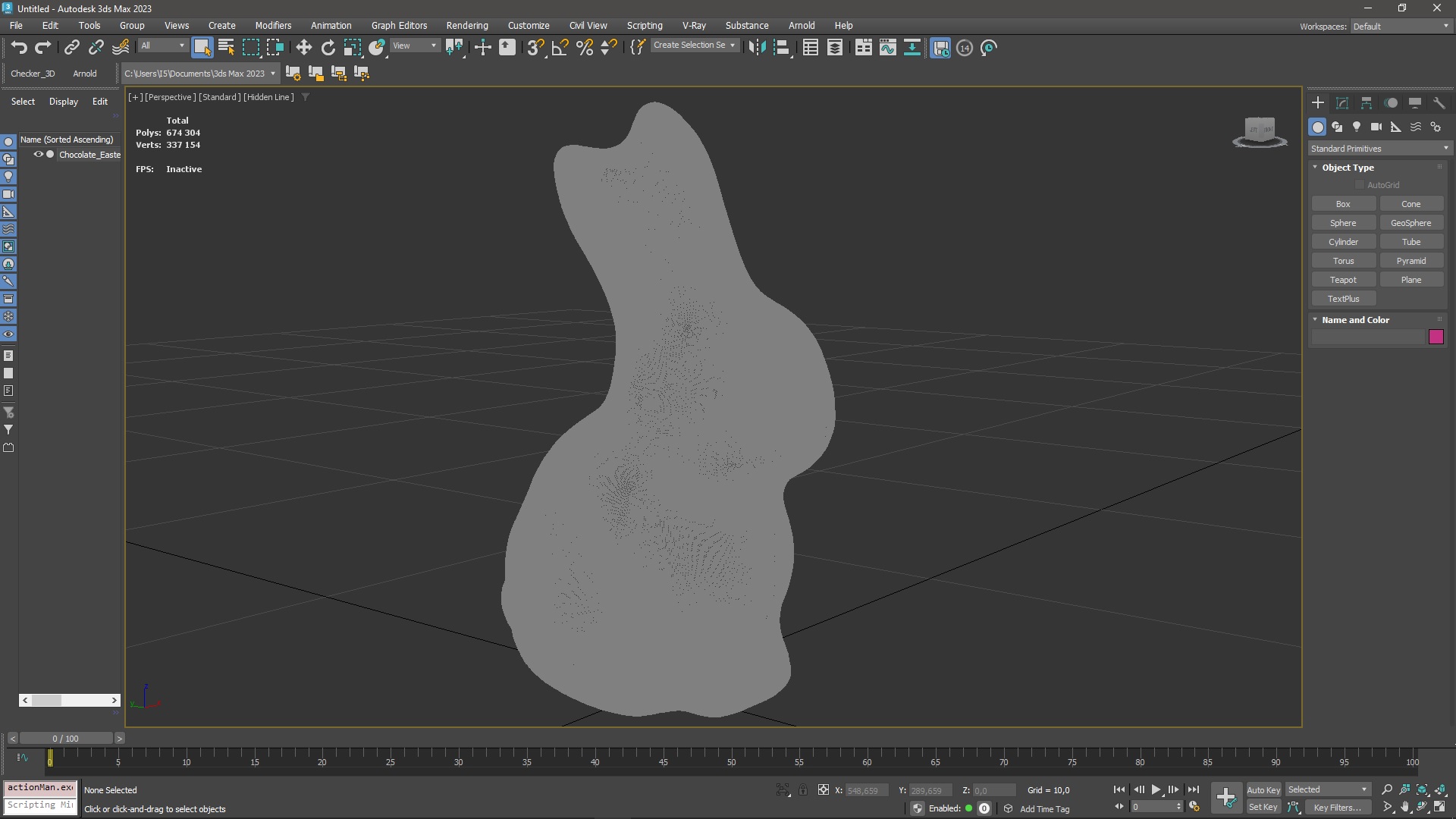 3D model Chocolate Easter Bunny for 3D Print
