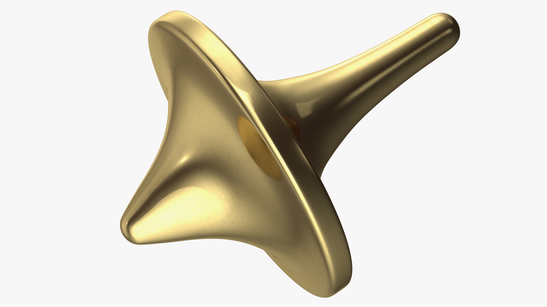 ForeverSpin Gold Spinning Top with Base 3D model