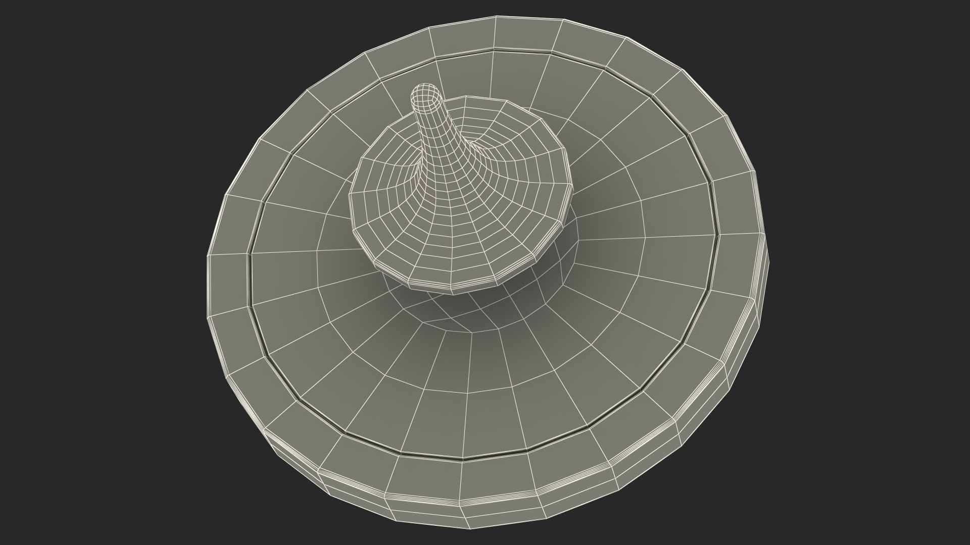 ForeverSpin Gold Spinning Top with Base 3D model