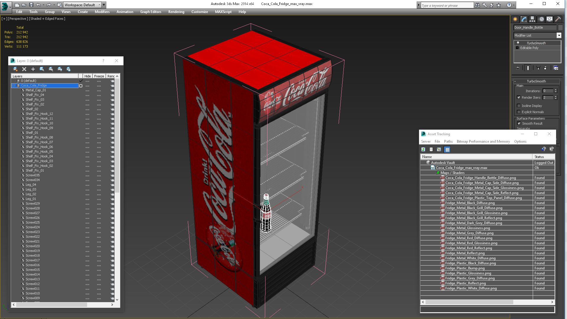 3D Coca Cola Fridge