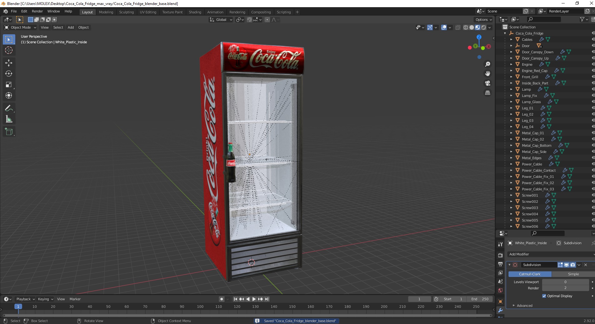 3D Coca Cola Fridge