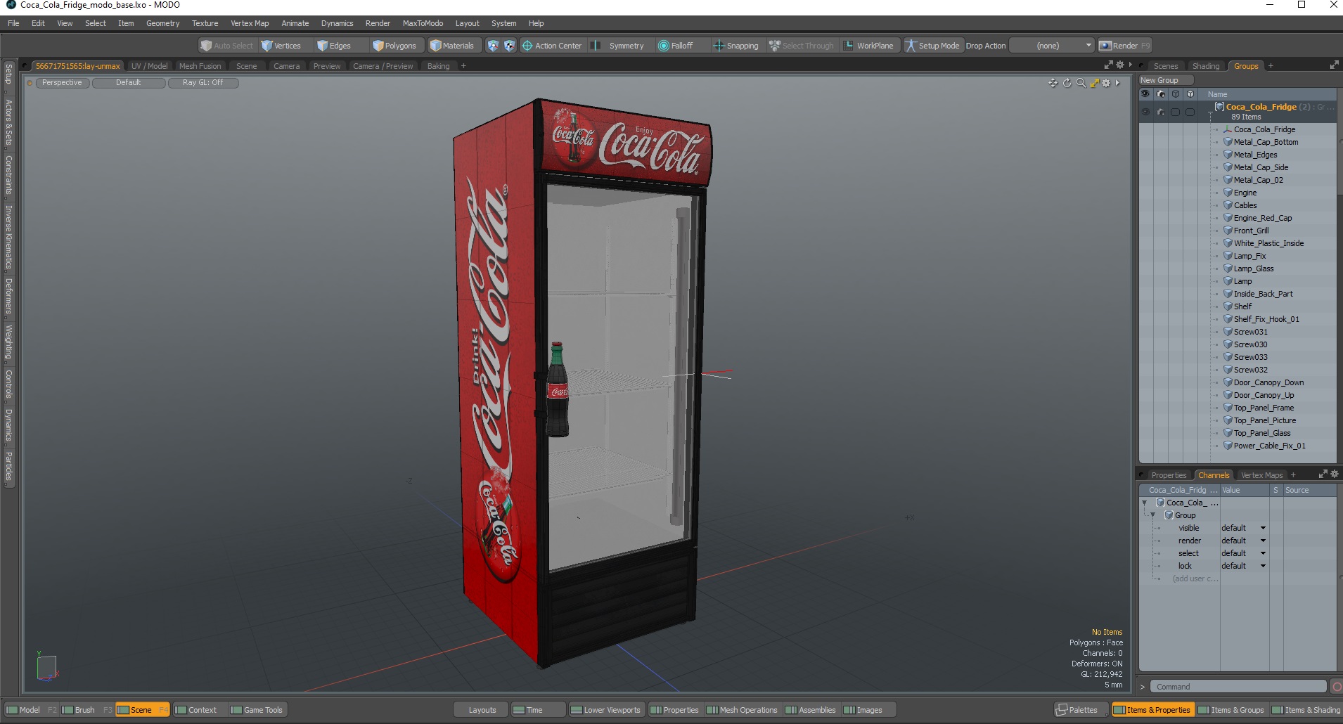 3D Coca Cola Fridge