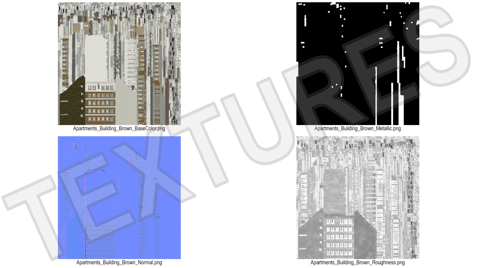3D model Apartments Building Brown