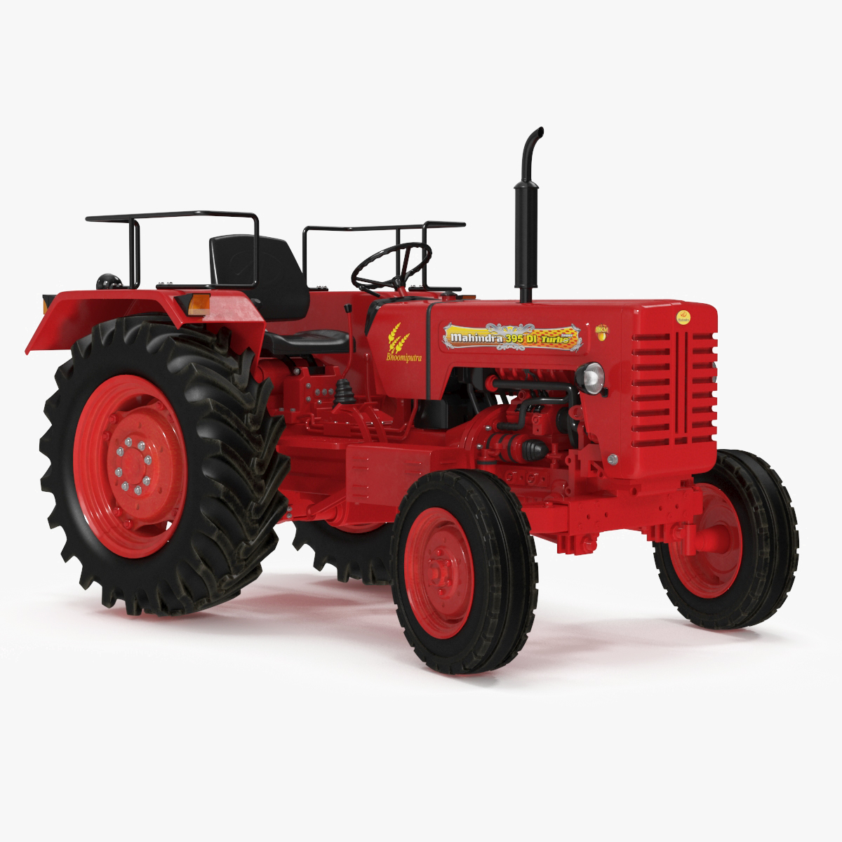 Mahindra 595DI Turbomax Tractor Rigged for Maya 3D