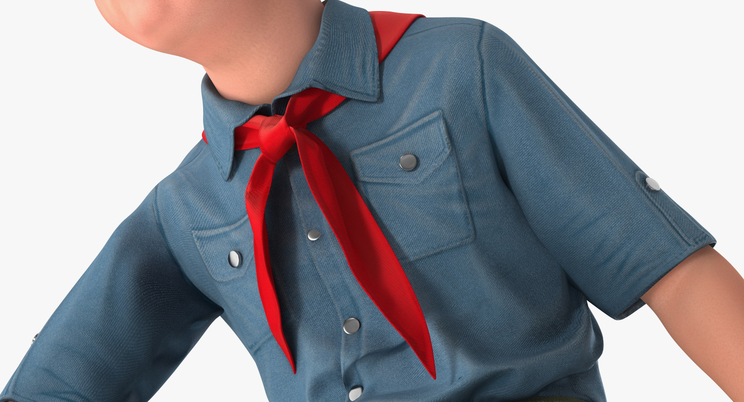 3D model Boy Running Pose Fur