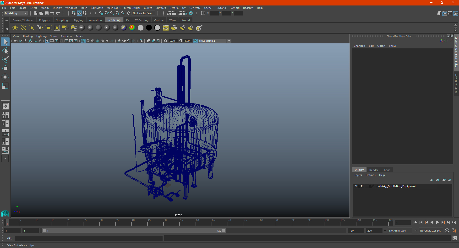 Whisky Distillation Equipment 3D model
