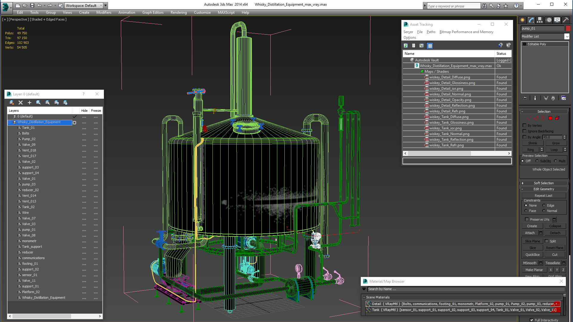 Whisky Distillation Equipment 3D model