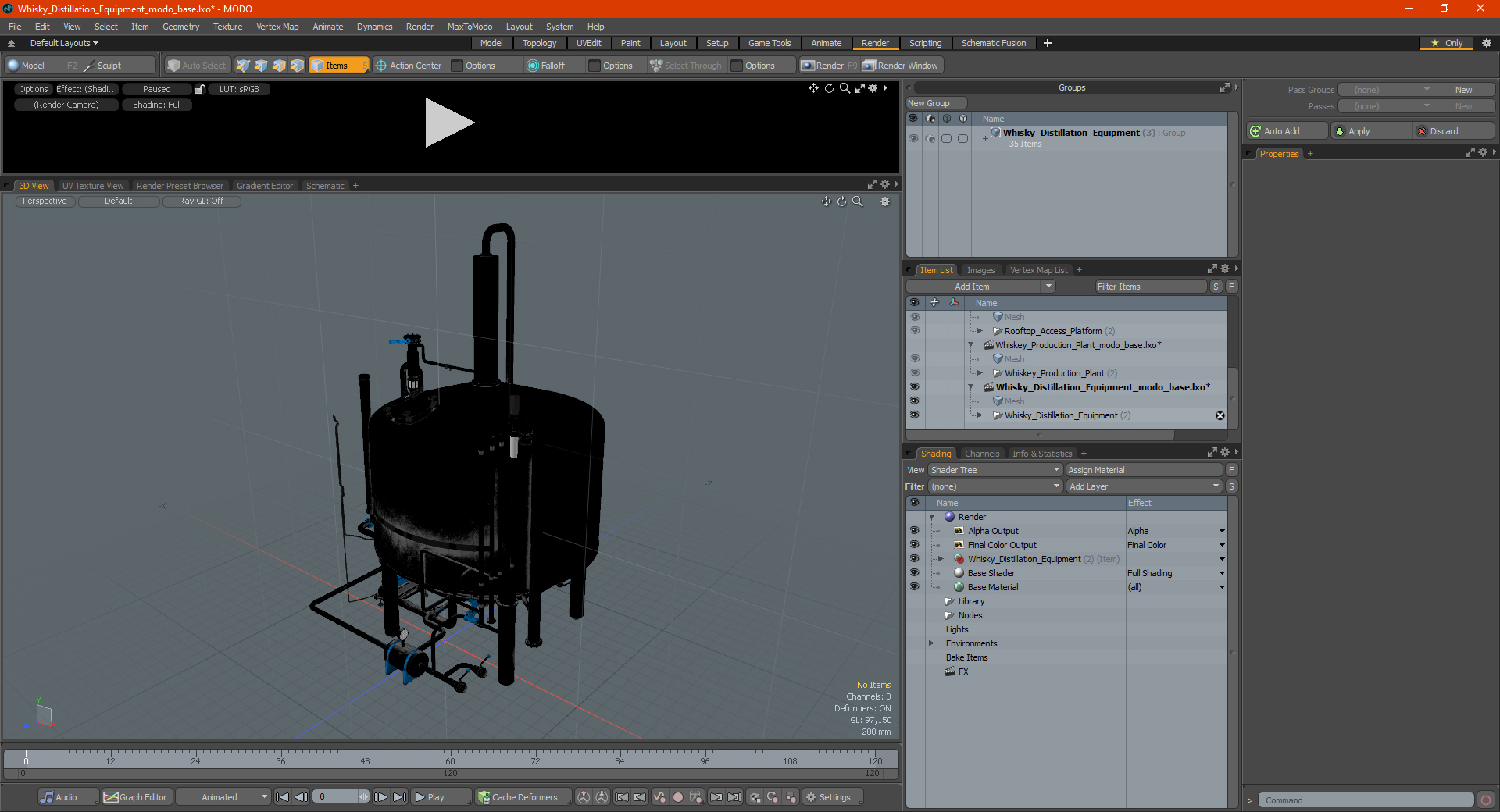 Whisky Distillation Equipment 3D model