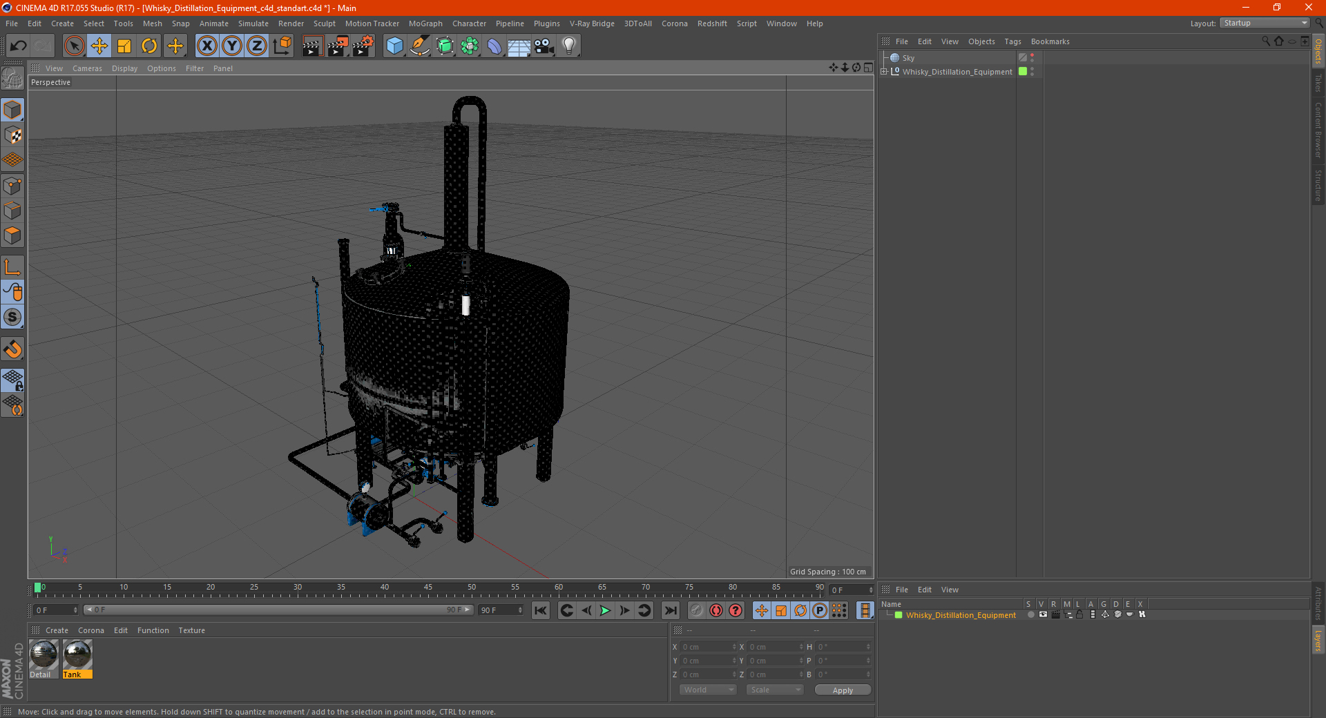 Whisky Distillation Equipment 3D model