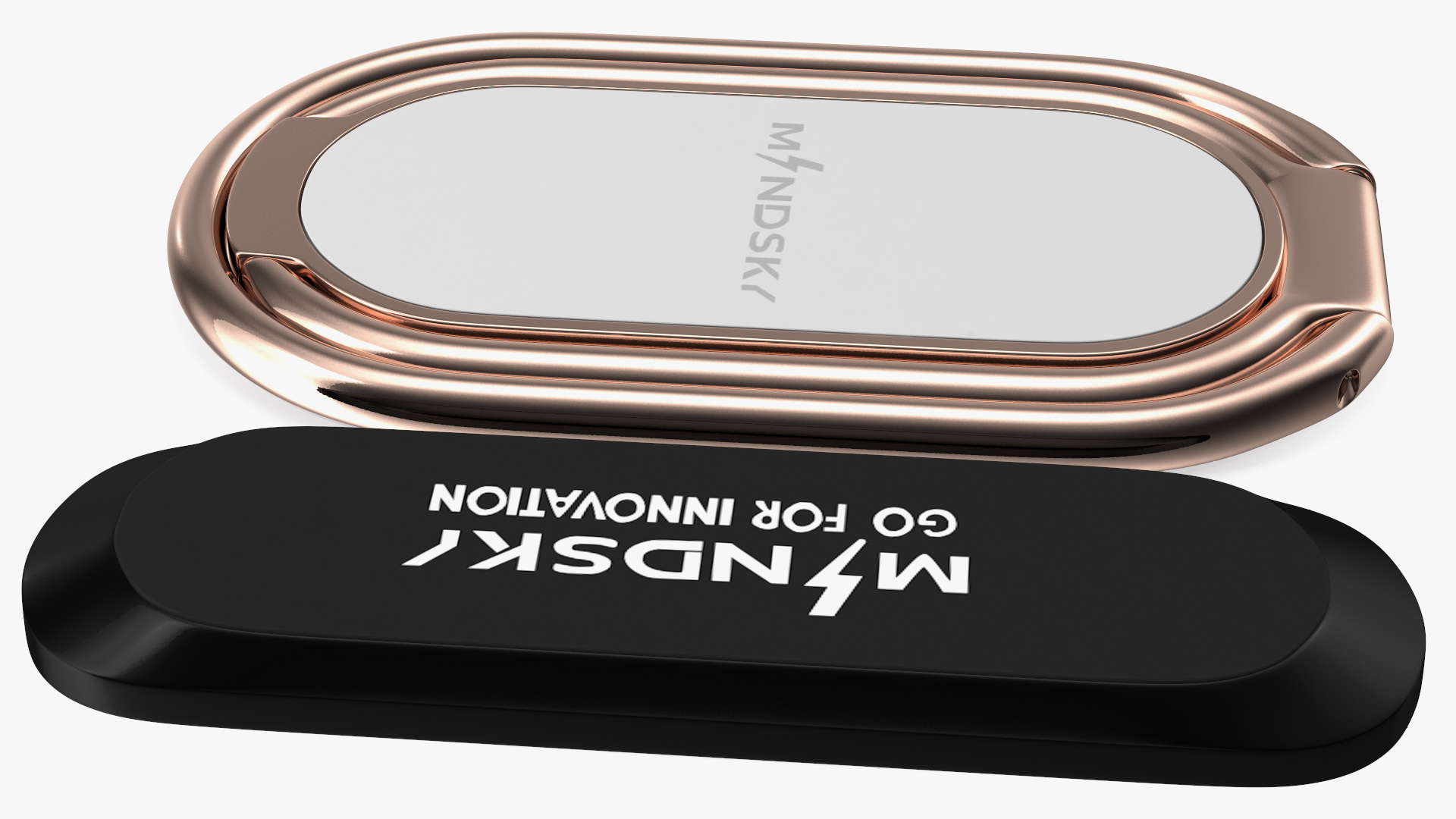 3D Finger Ring and Desktop Phone Holder Gold