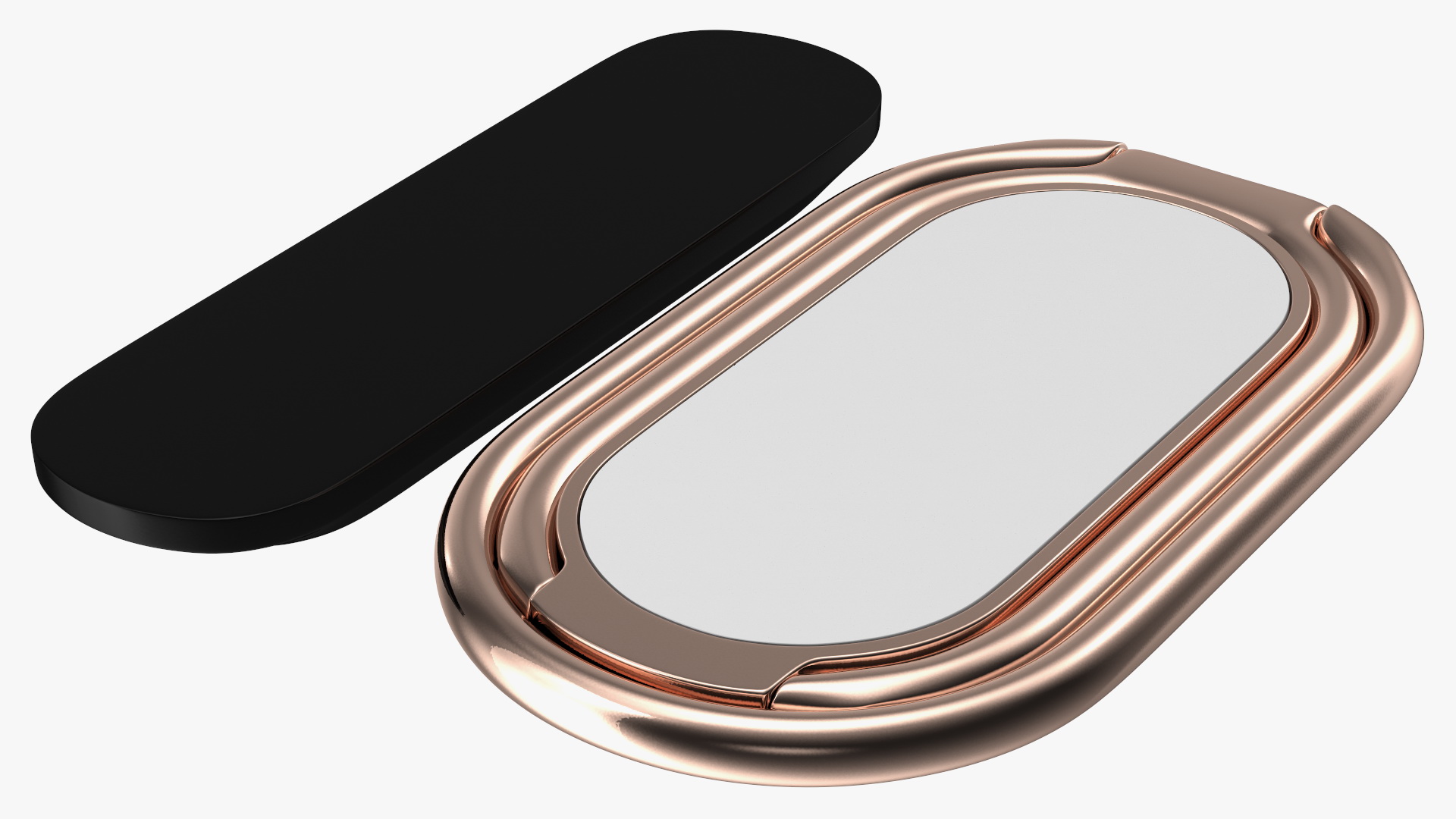 3D Finger Ring and Desktop Phone Holder Gold